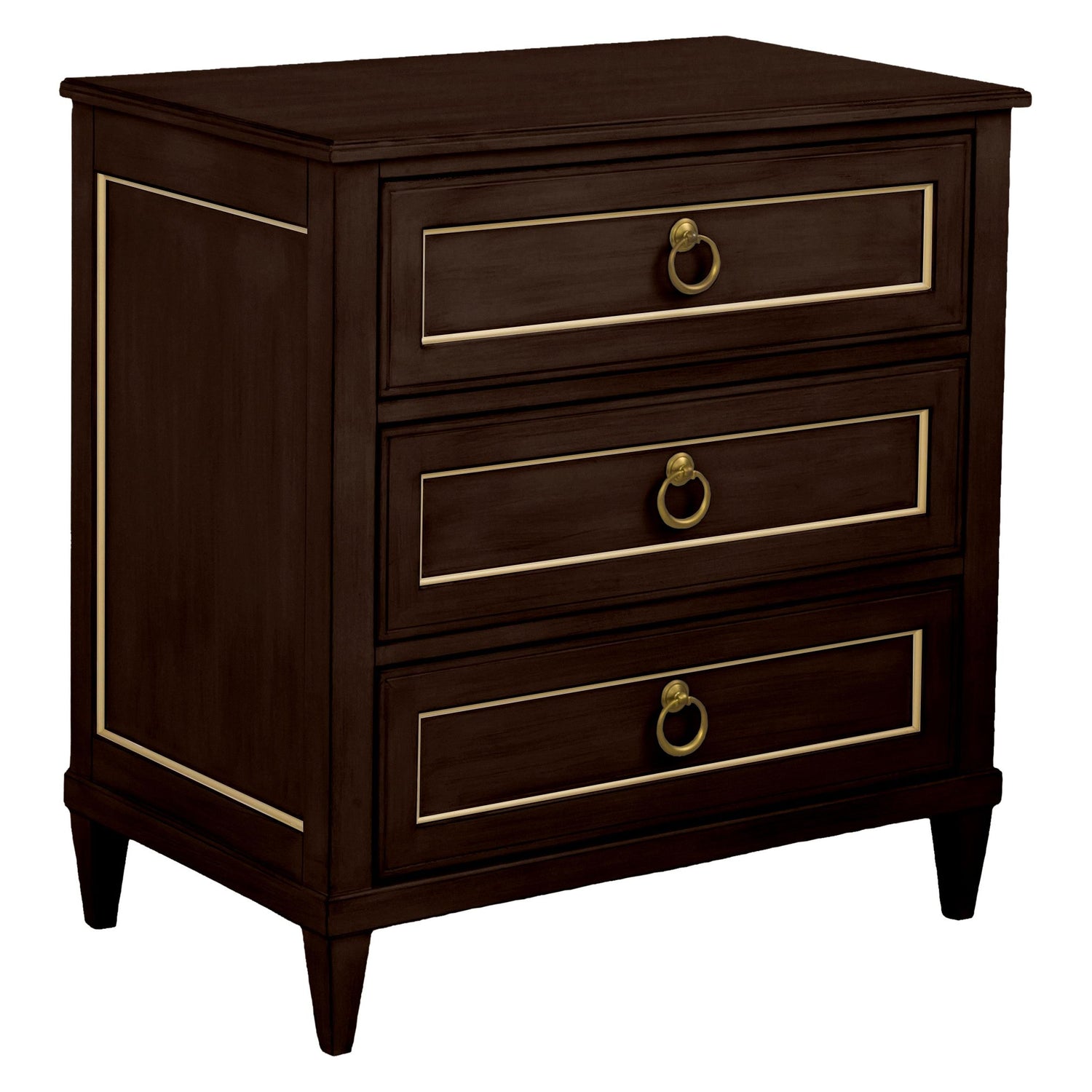 Fairfield Chair Matteo Palazzo Cafe Mocha Three Drawer Nightstand Set of 2 - Cafe Mocha nightstand