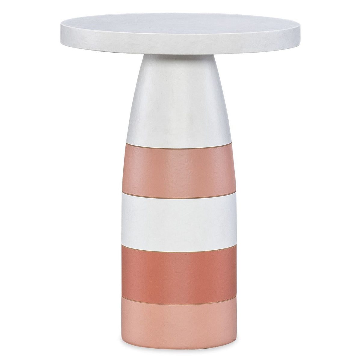 Margaritaville Oh Buoy Coral Spot Table in White with coral shades, primary product view
