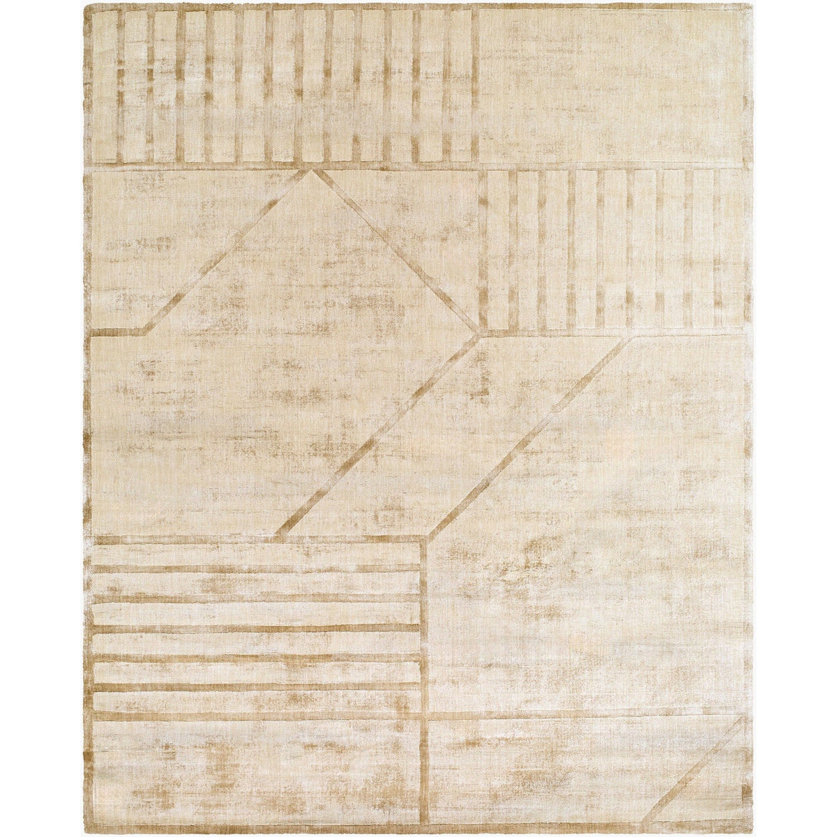 Surya Pier PIE-2306 Hand Loomed rug in Beige, Sandstone, Taupe, close-up of the 0.45 in. pile texture
