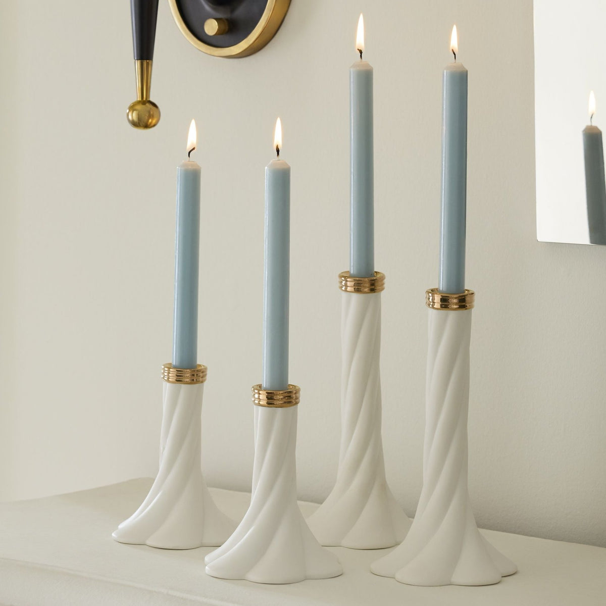Jonathan Adler Geneva Short Candle Holder Set