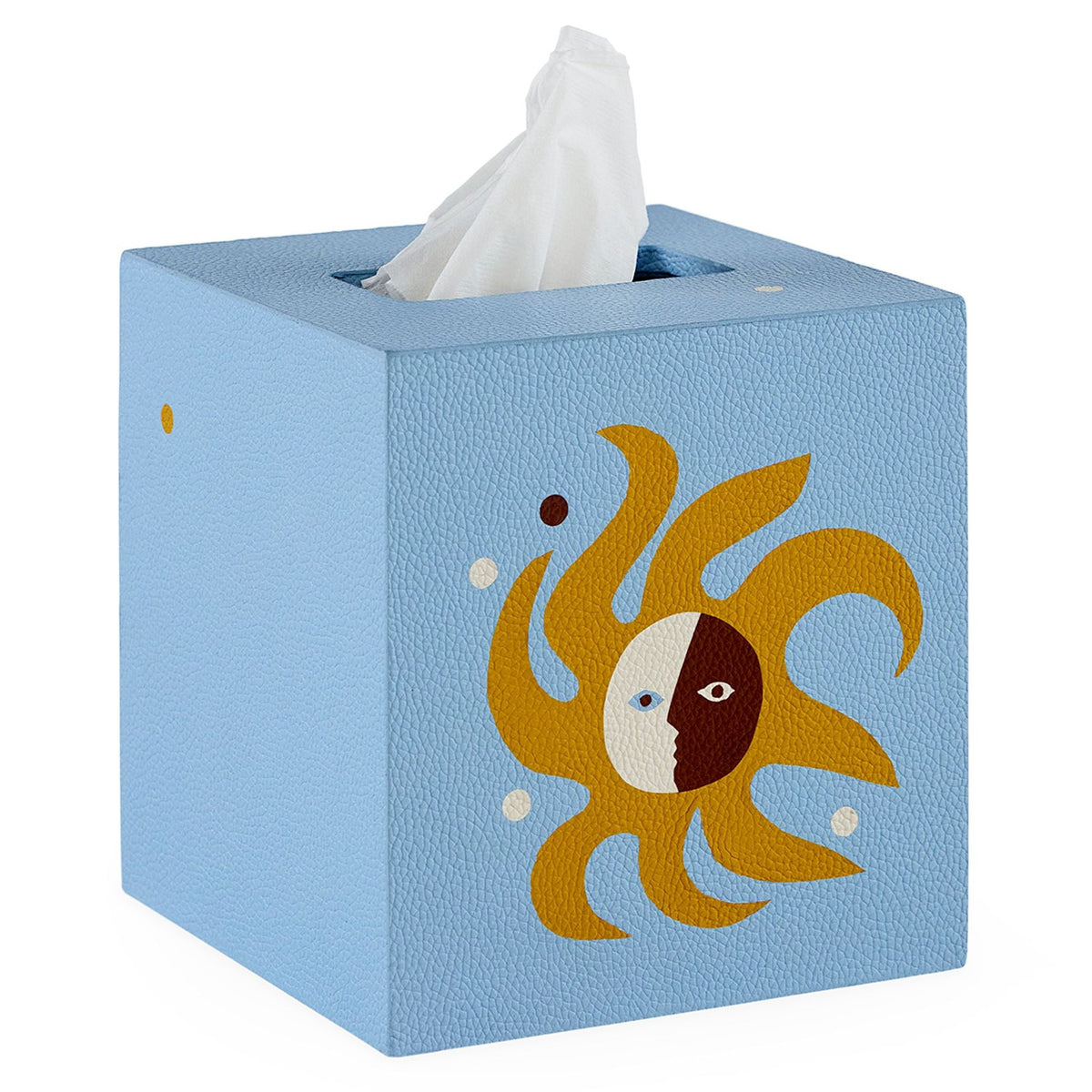 Jonathan Adler Playa Leather Tissue Box