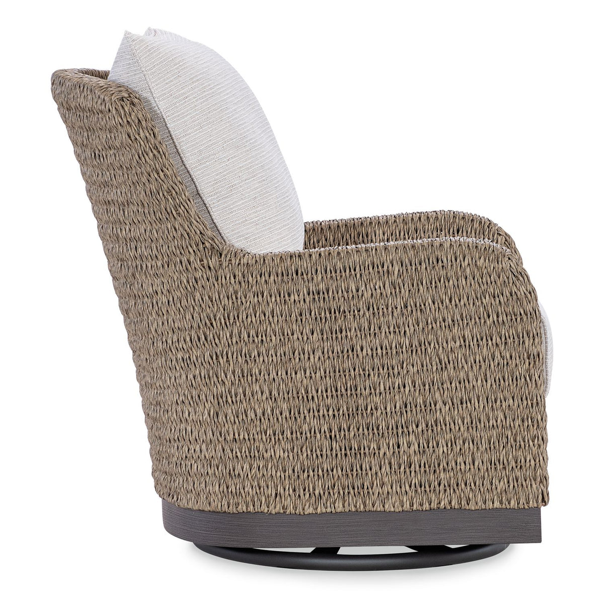 Margaritaville Seychelles Outdoor Swivel Glider Club Chair in Poros Dune
