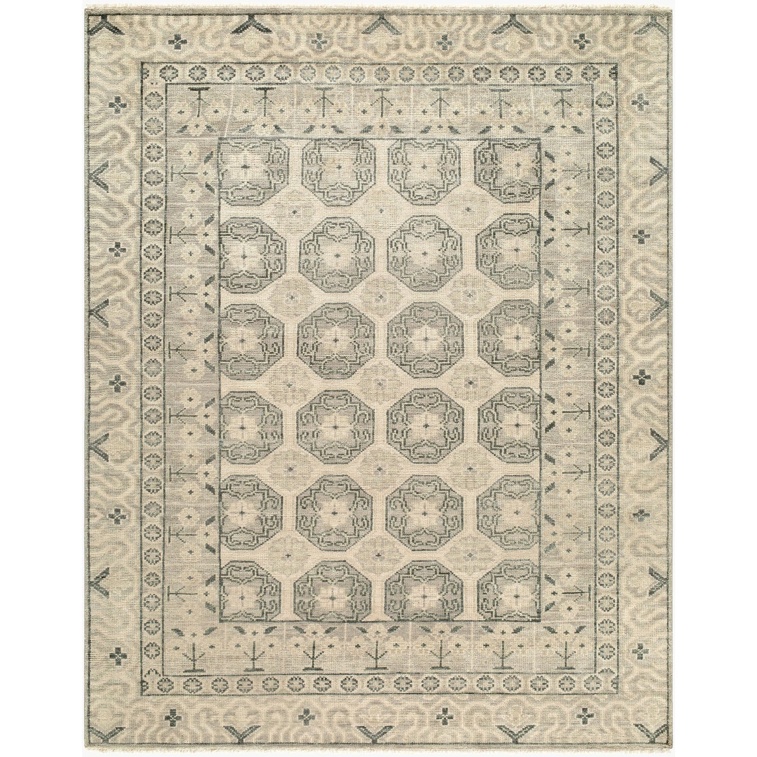 Detail of the Surya Riviera RIV-2301 Hand Knotted Rug hand knotted rug weave