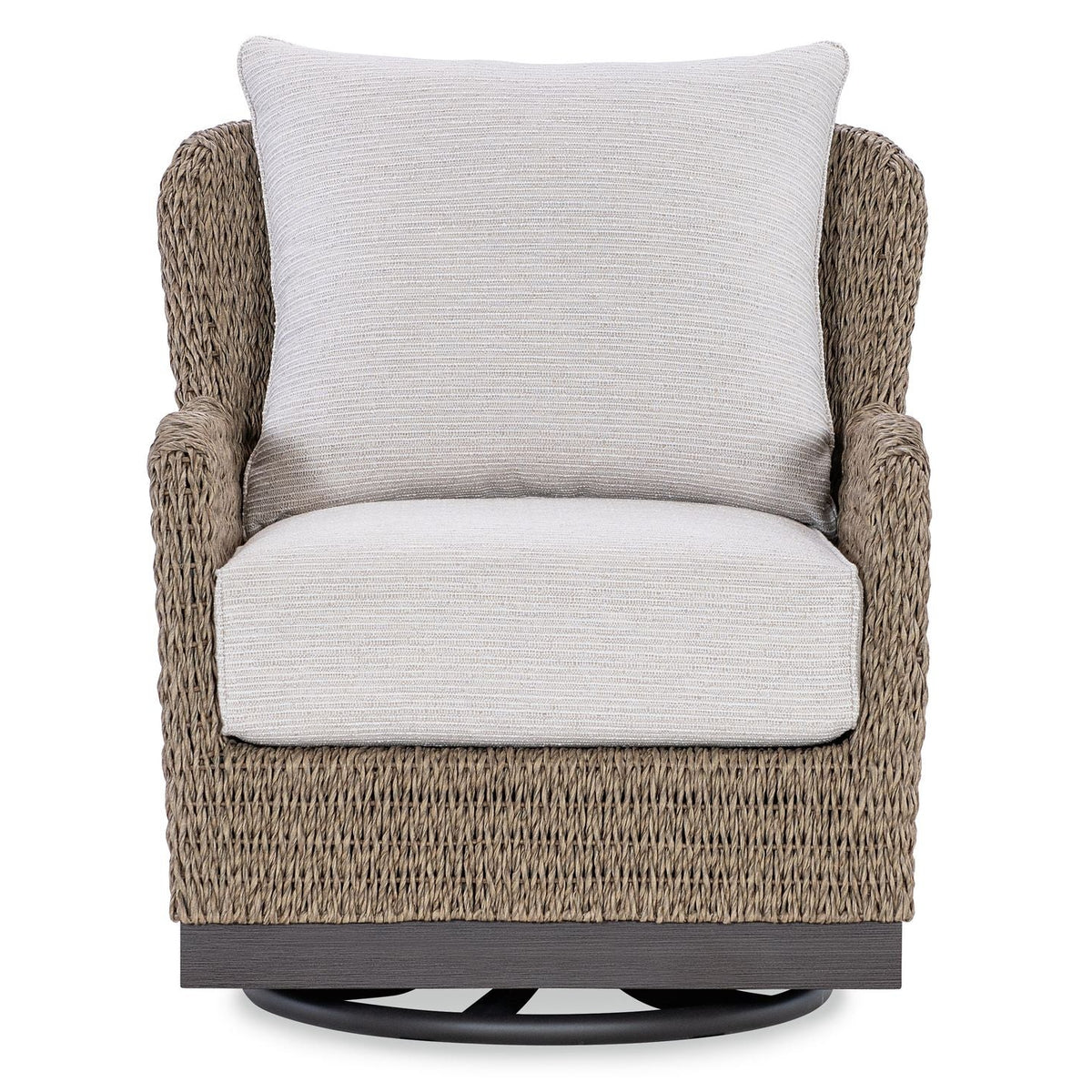 Margaritaville Seychelles Outdoor Swivel Glider Club Chair in Poros Dune