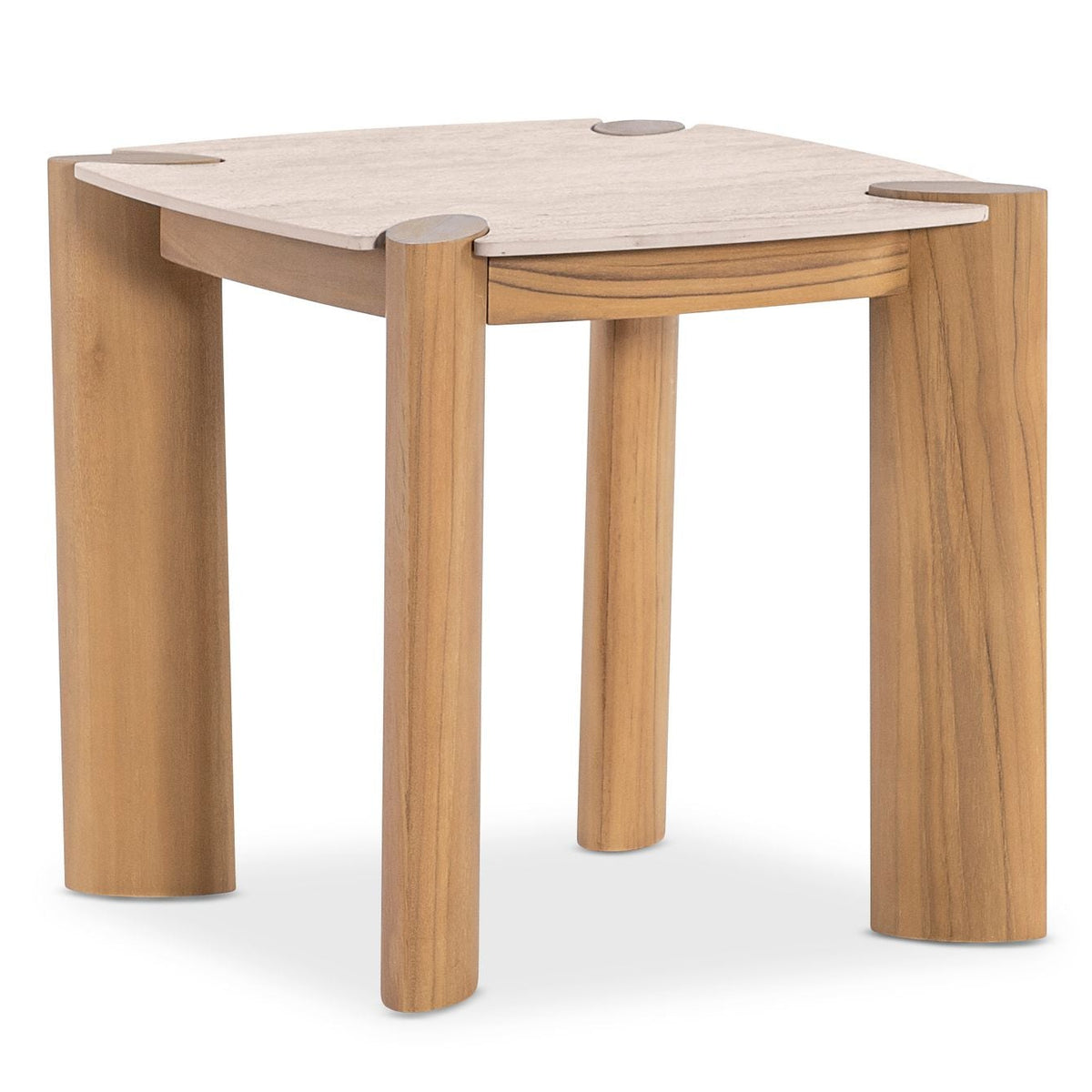 Margaritaville Somerset Outdoor End Table in Medium Wood, primary product view