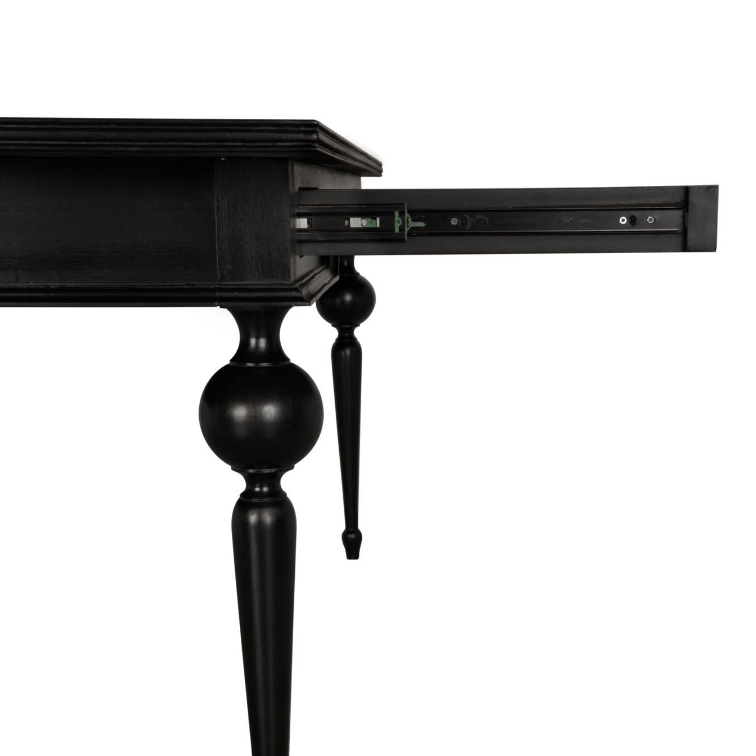 Noir Kingsley Partner Desk in hand rubbed black