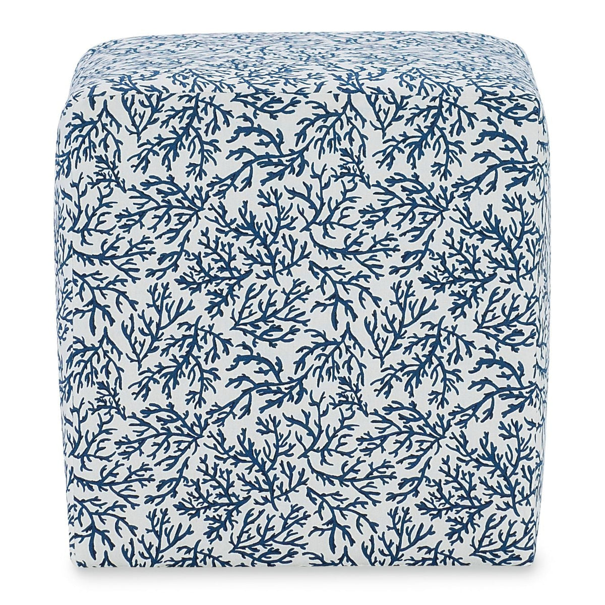 Margaritaville Salty Coralie Navy Cube Ottoman