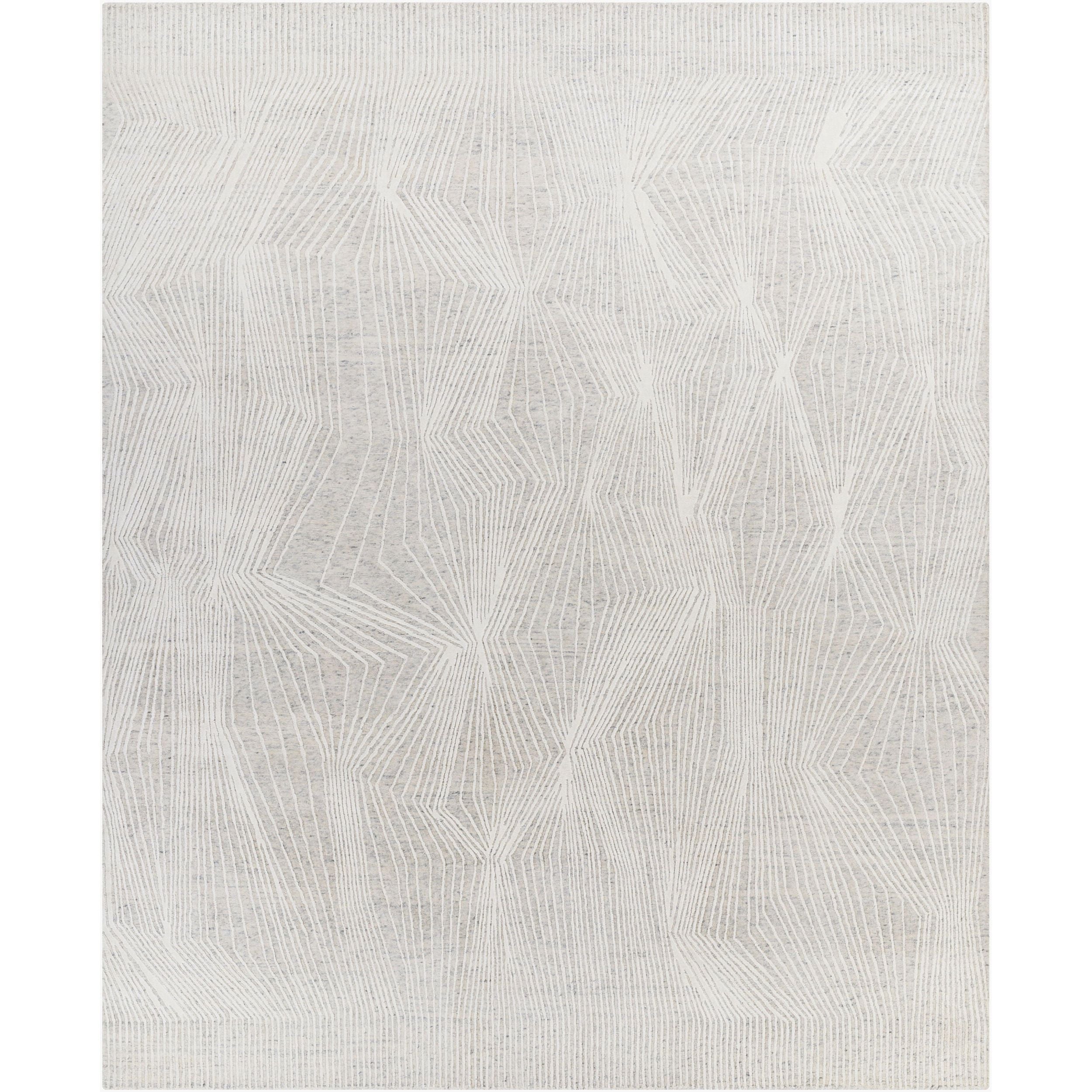 Surya Imola IML-1007 Hand Knotted area rug in 50% Viscose, 32% Wool, 18% Linen, shown in Taupe, Medium Gray, Beige