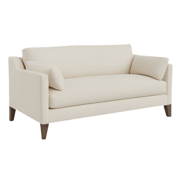Fairfield Chair Dolce Organza Demi-Sofa in Organza Modern Truffle