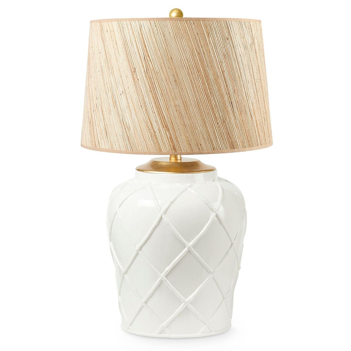 Villa and House Soochow Table Lamp with Shade 17-inch Papyrus, with Gold
