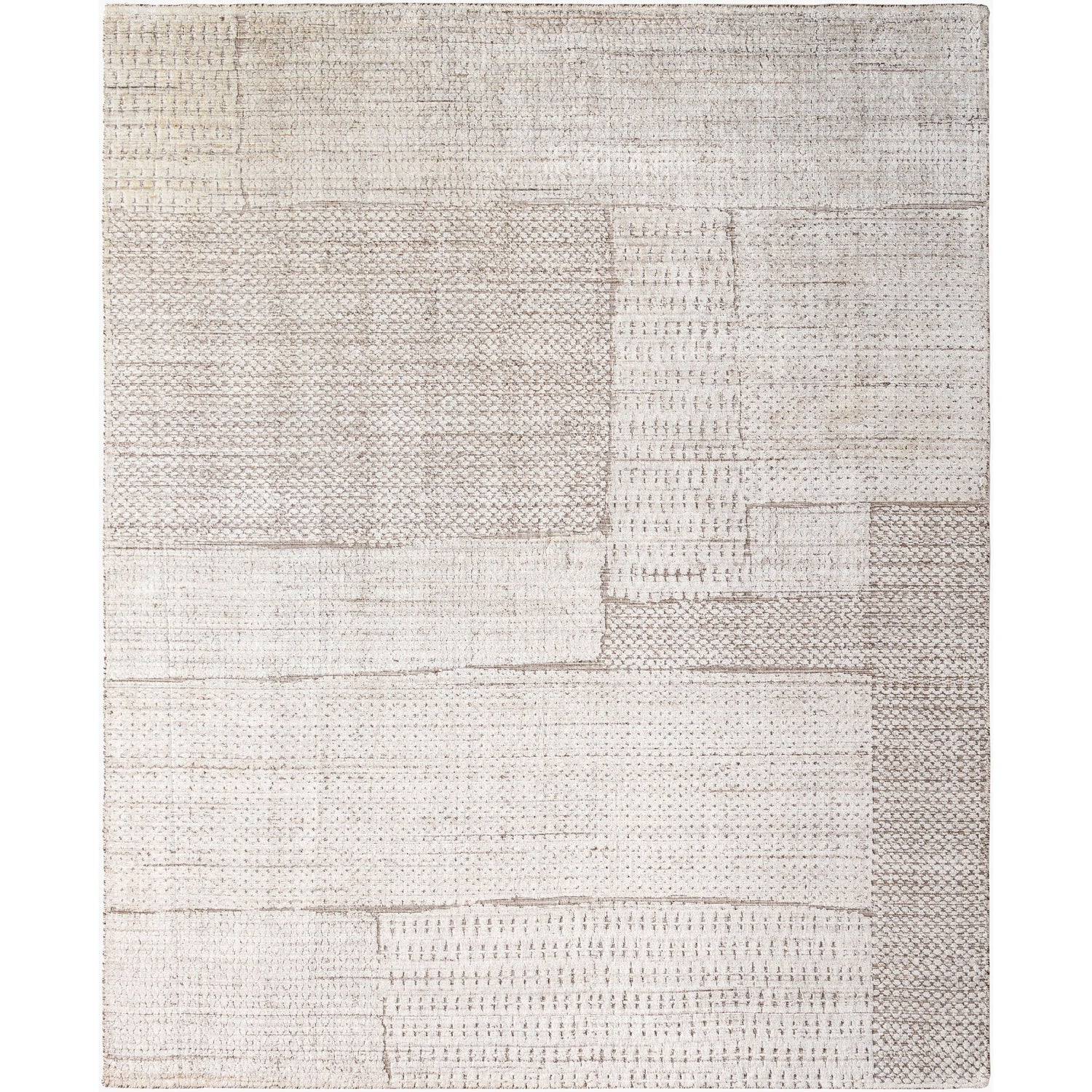 Surya Jackie JAK-2302 Hand Loomed Rug in viscose and wool, Beige, Taupe, Cream, Light Gray