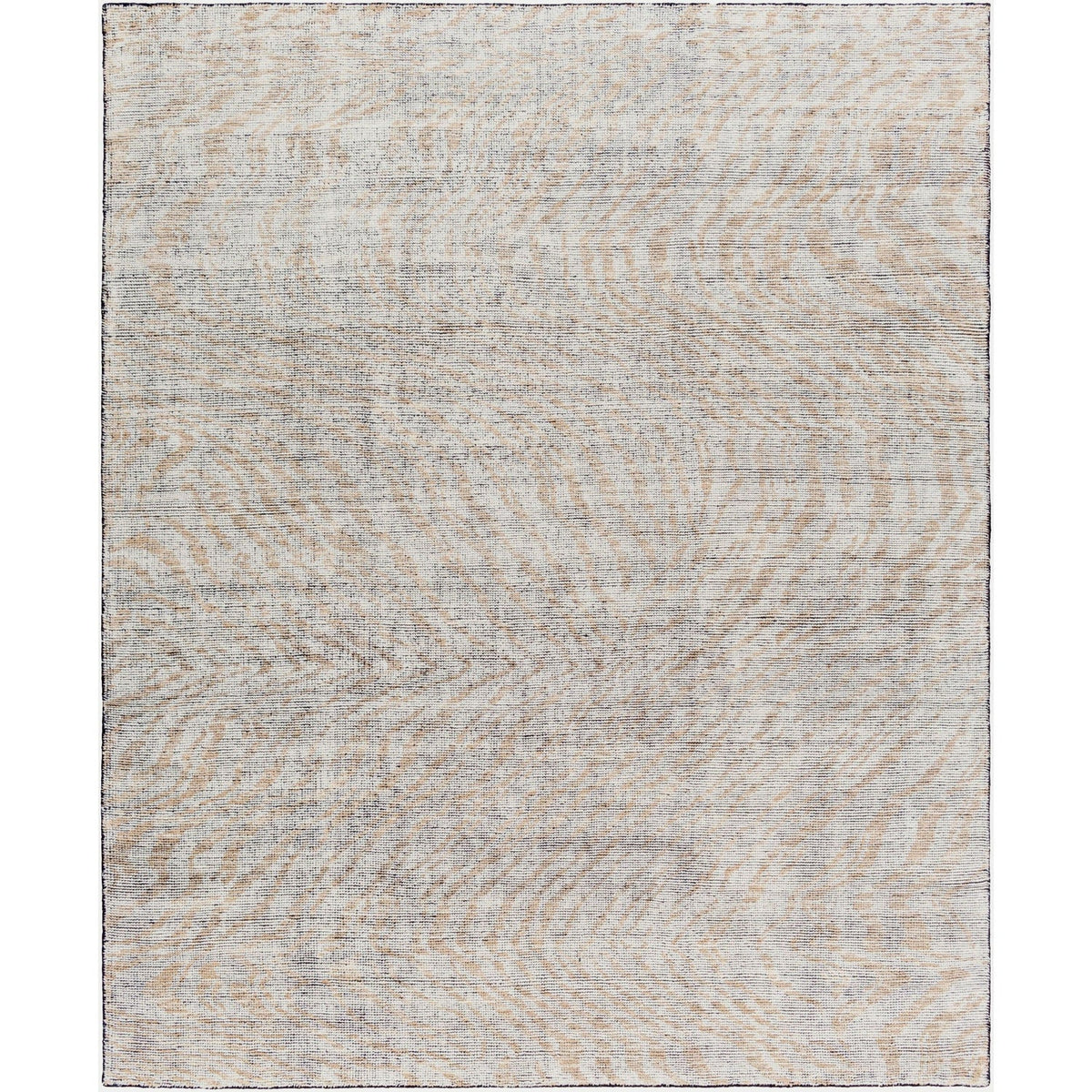 Surya Malaga MAG-2306 Hand Knotted Rug — in Ivory, Black, Medium Brown, Dark Brown