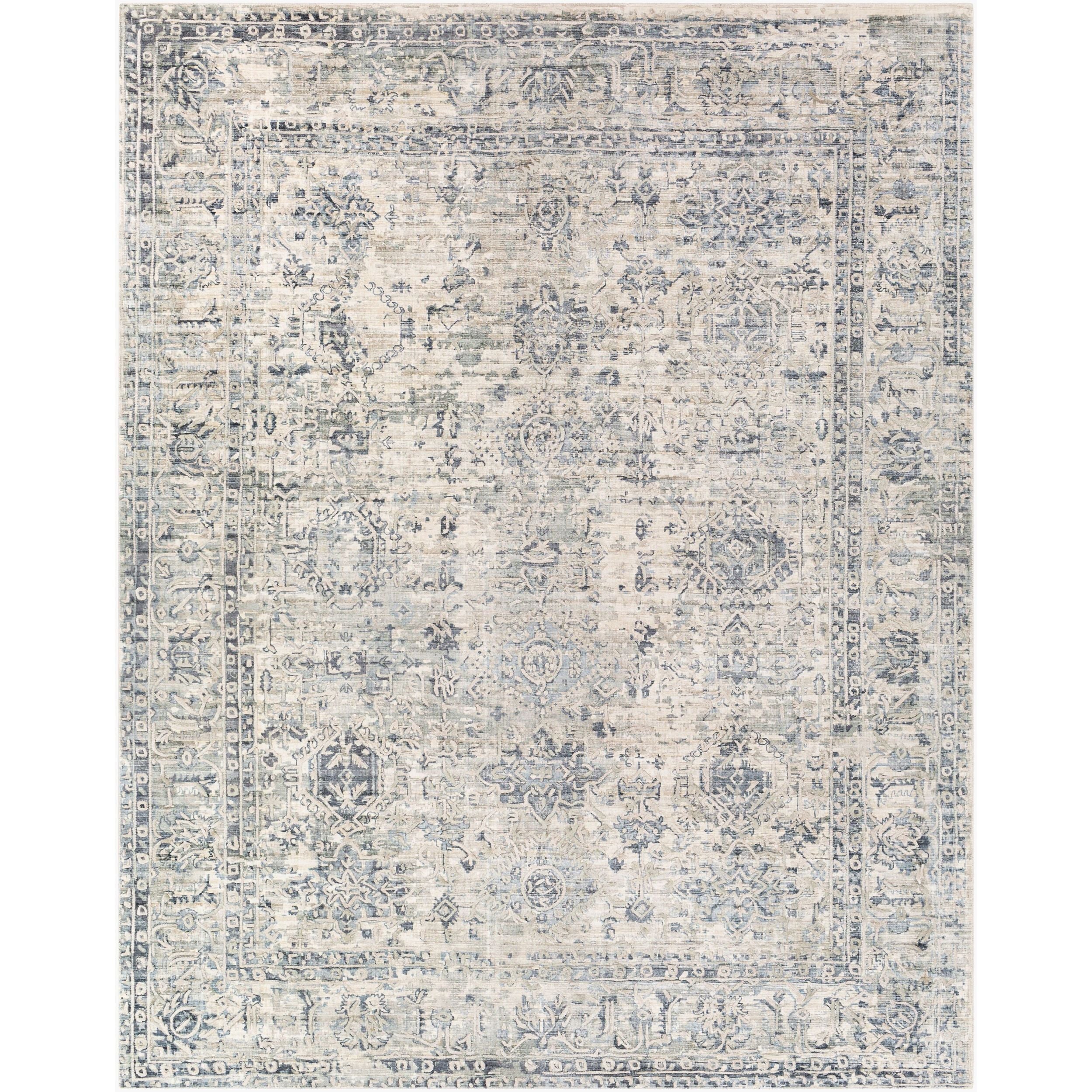 Surya Jordan JOR-2301 Hand Loomed Rug from the Jordan collection in Deep Teal, Denim, Tan, Cream