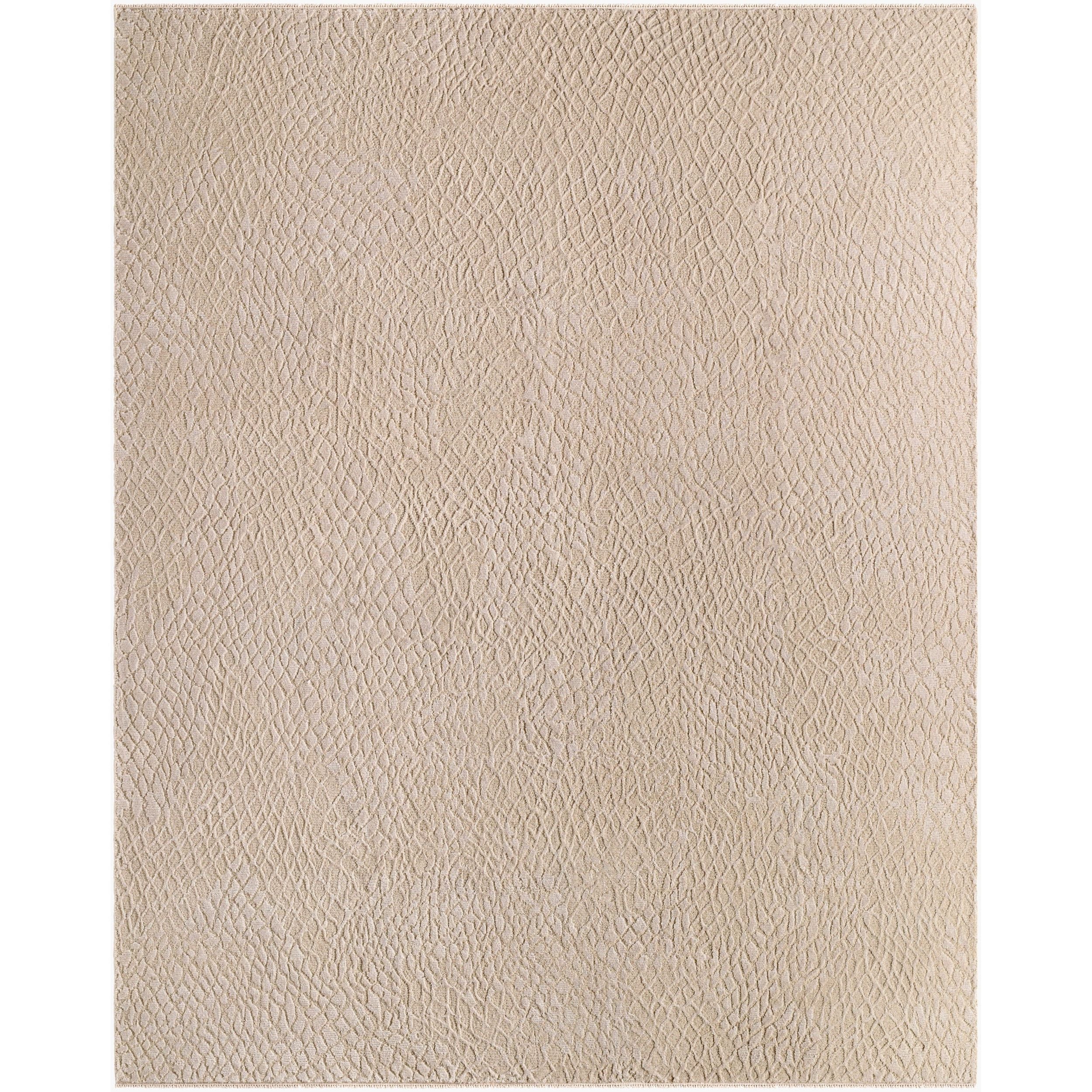 Surya Reyyan RHE-2302 Hand Knotted Rug shown flat displaying its beige hand knotted design