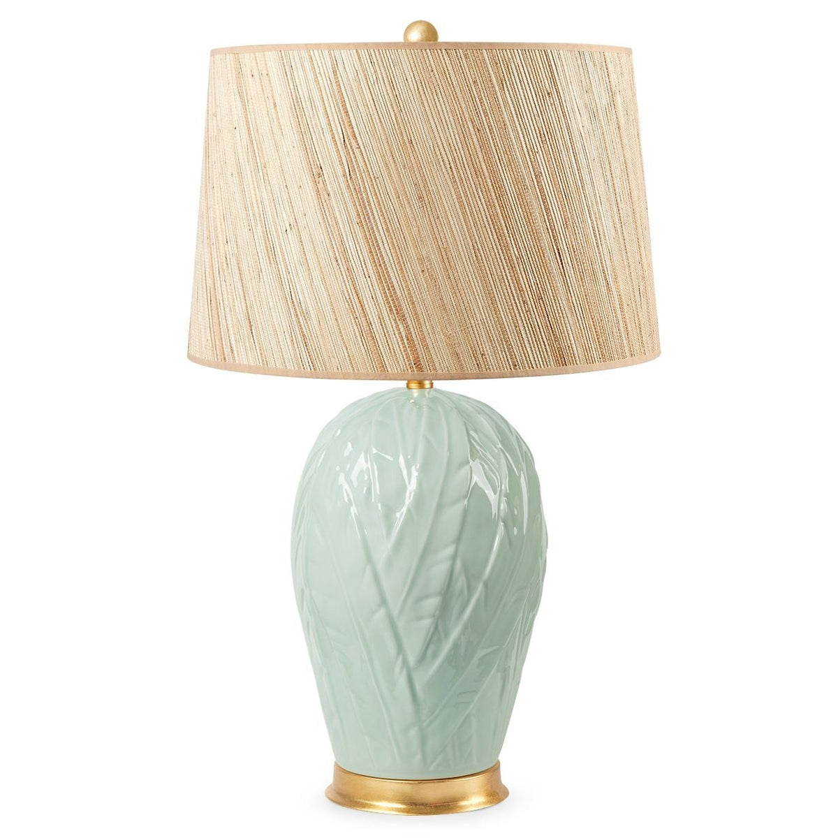 Villa and House Habano Table Lamp with Shade 17-inch Papyrus, with Gold