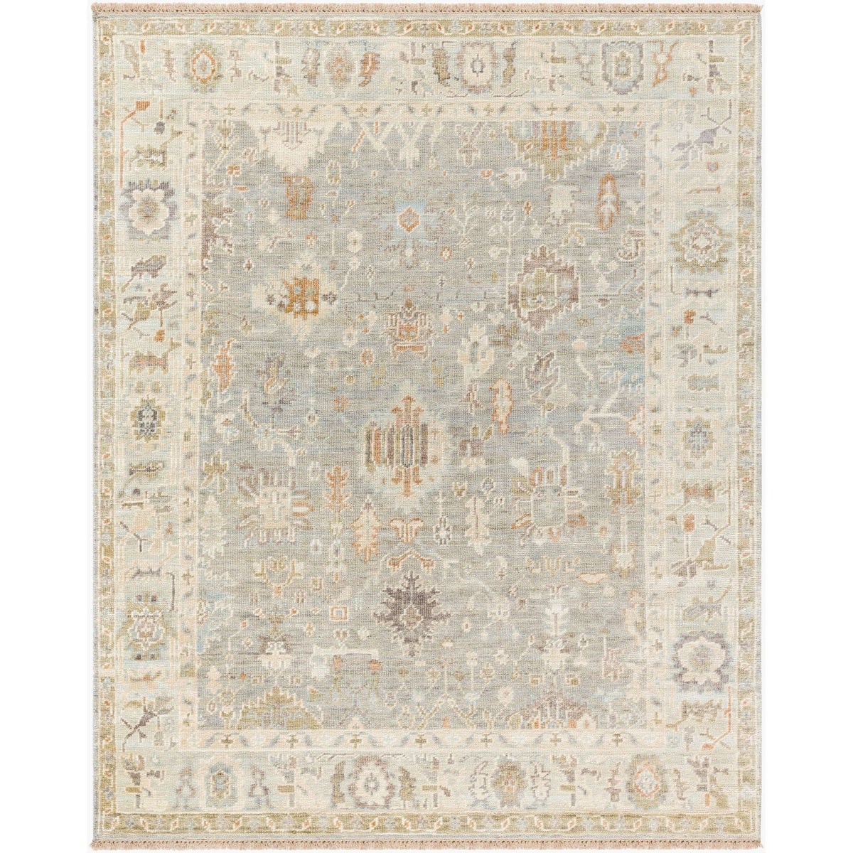 Surya Antalya AAT-2311 Hand Knotted Rug in Brown, Medium Brown and Beige
