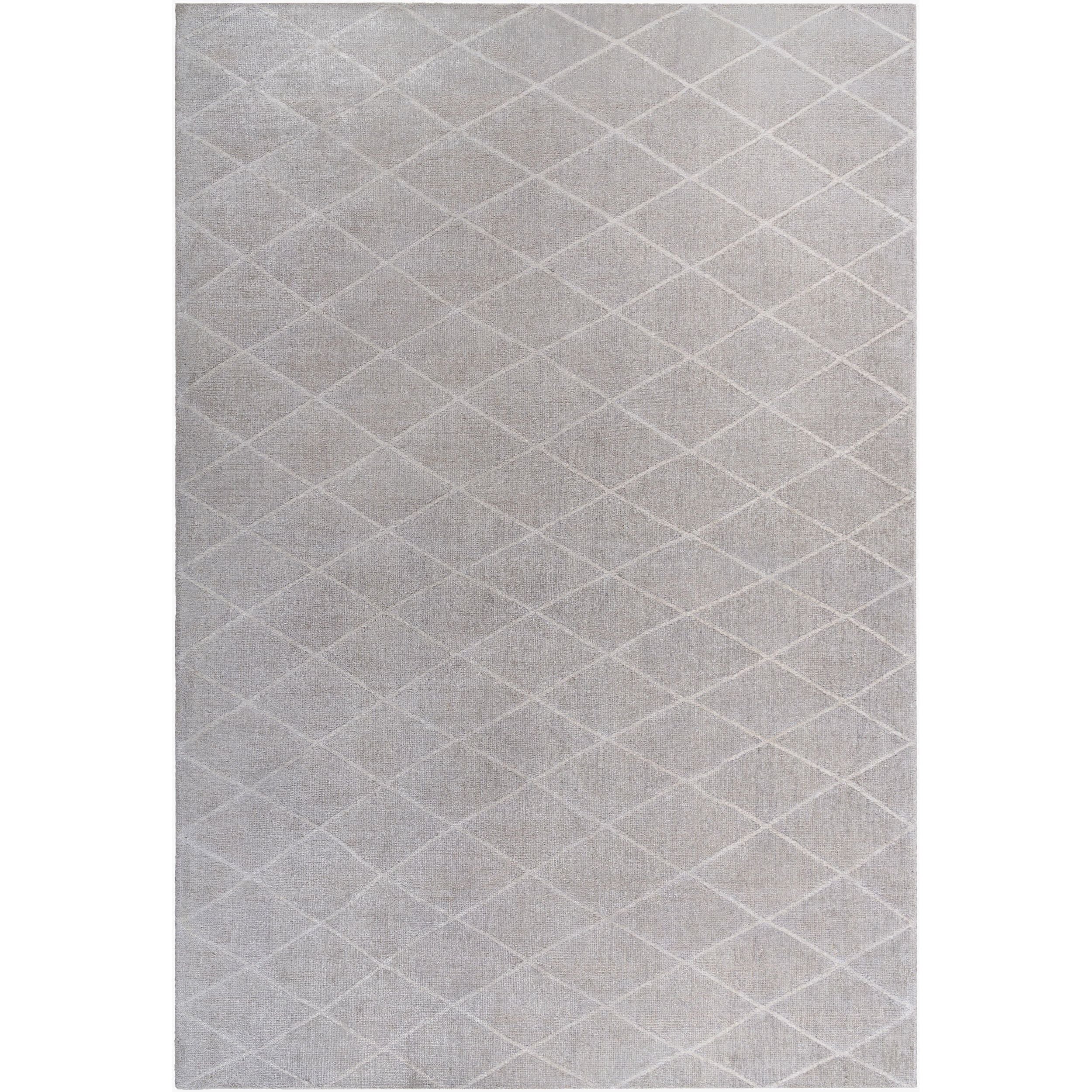Surya Reproduction One of a Kind Hand Knotted Rug in silver, dove gray and pearl