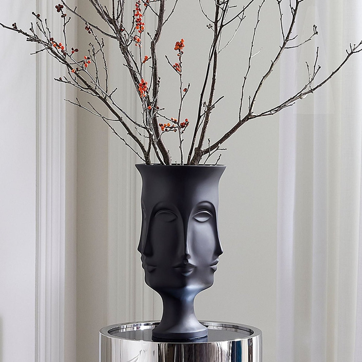 Jonathan Adler Dora Maar Urn, Black Porcelain