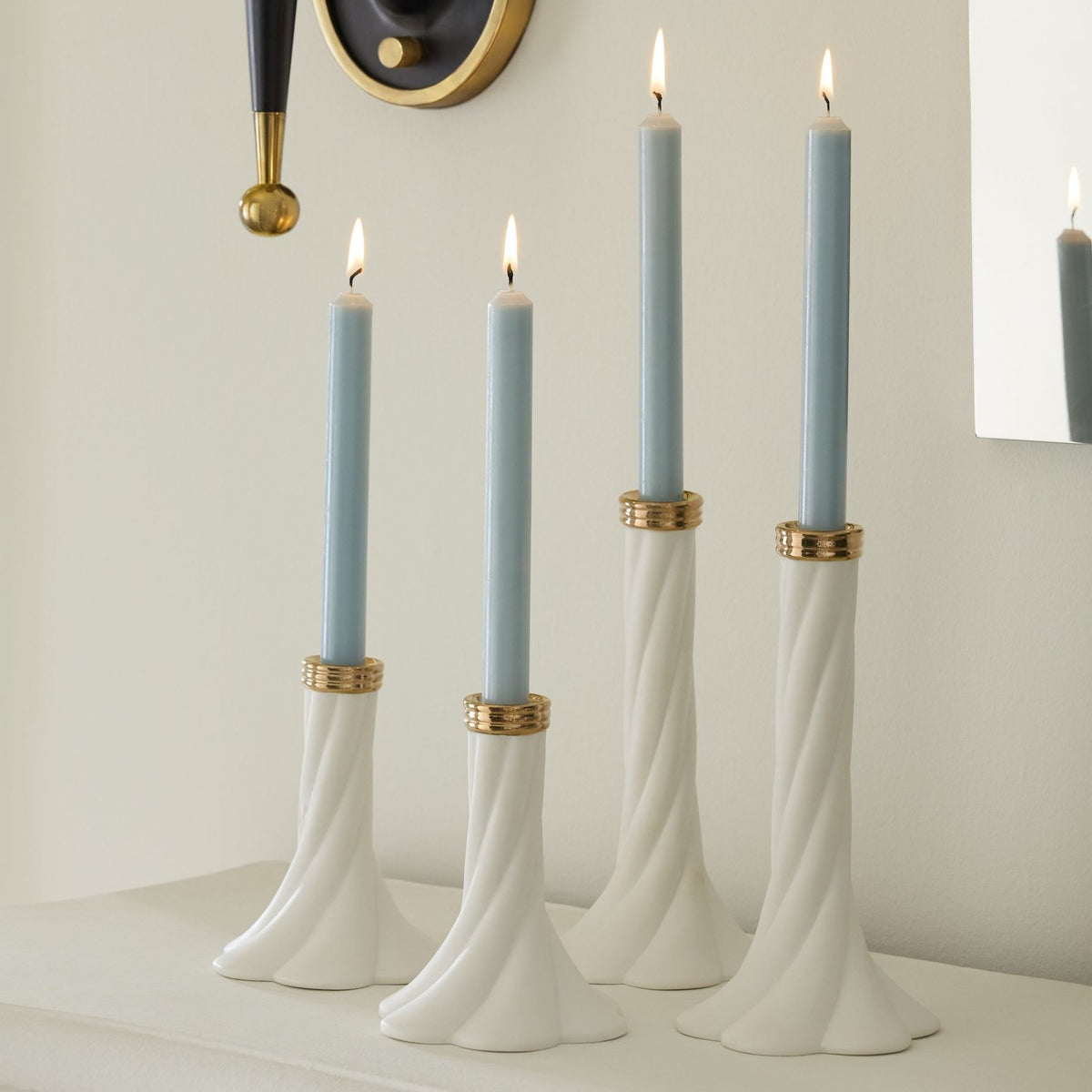 Jonathan Adler Geneva Tall Candle Holder Set