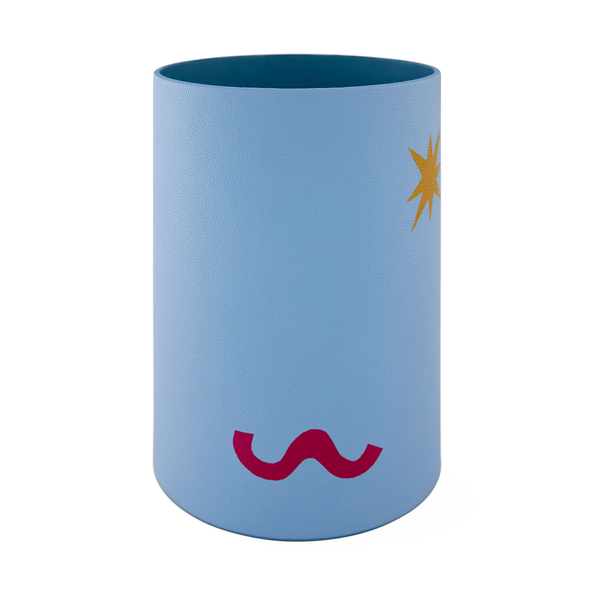 Jonathan Adler Playa Leather Waste Basket