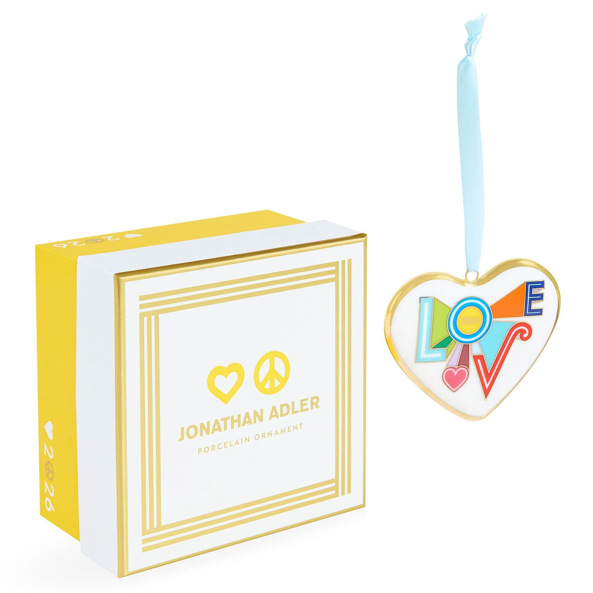 Jonathan Adler Peace & Love 2026 Ornament