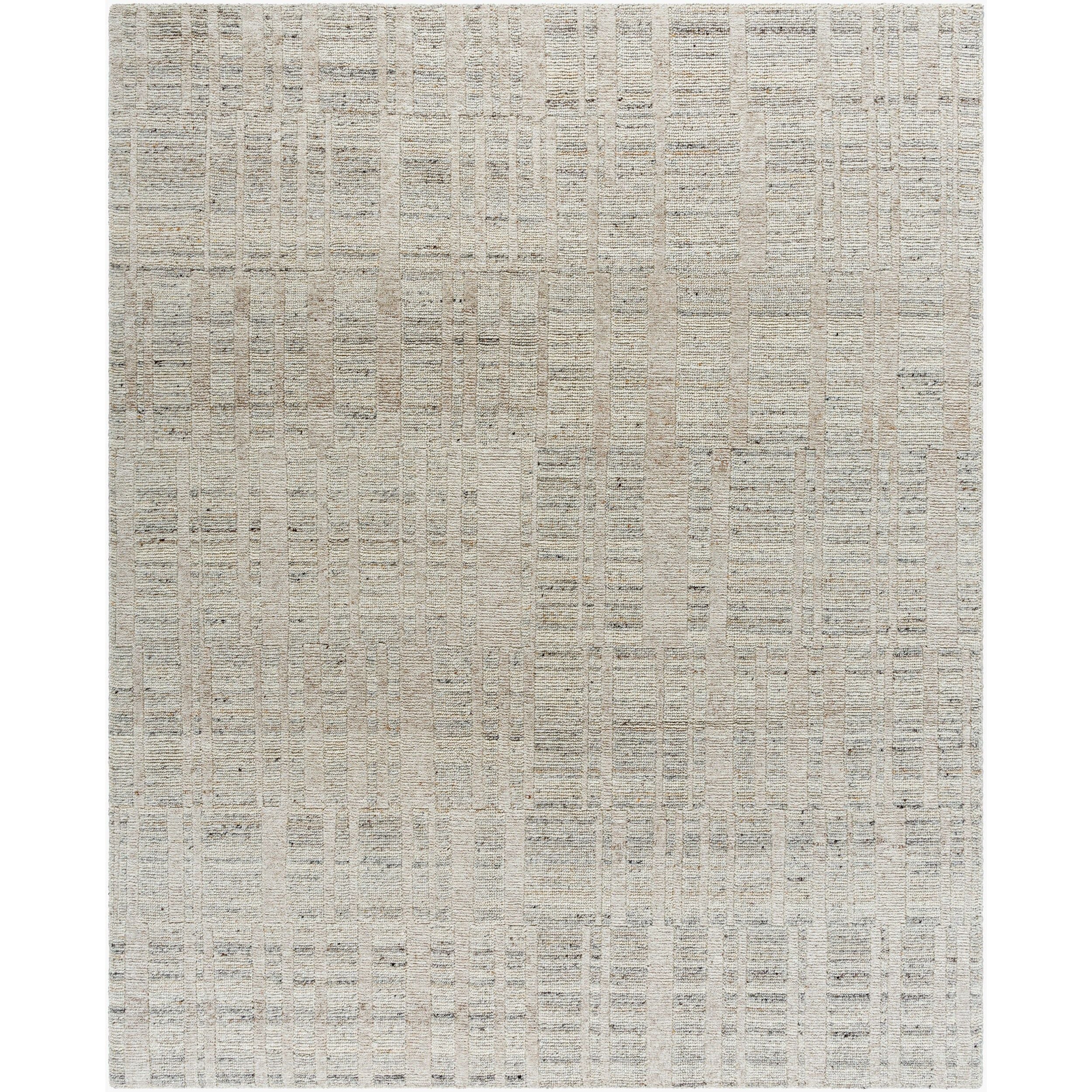 Surya Knoxville KNX-2300 Hand Knotted Rug in ivory, taupe, slate gray and charcoal