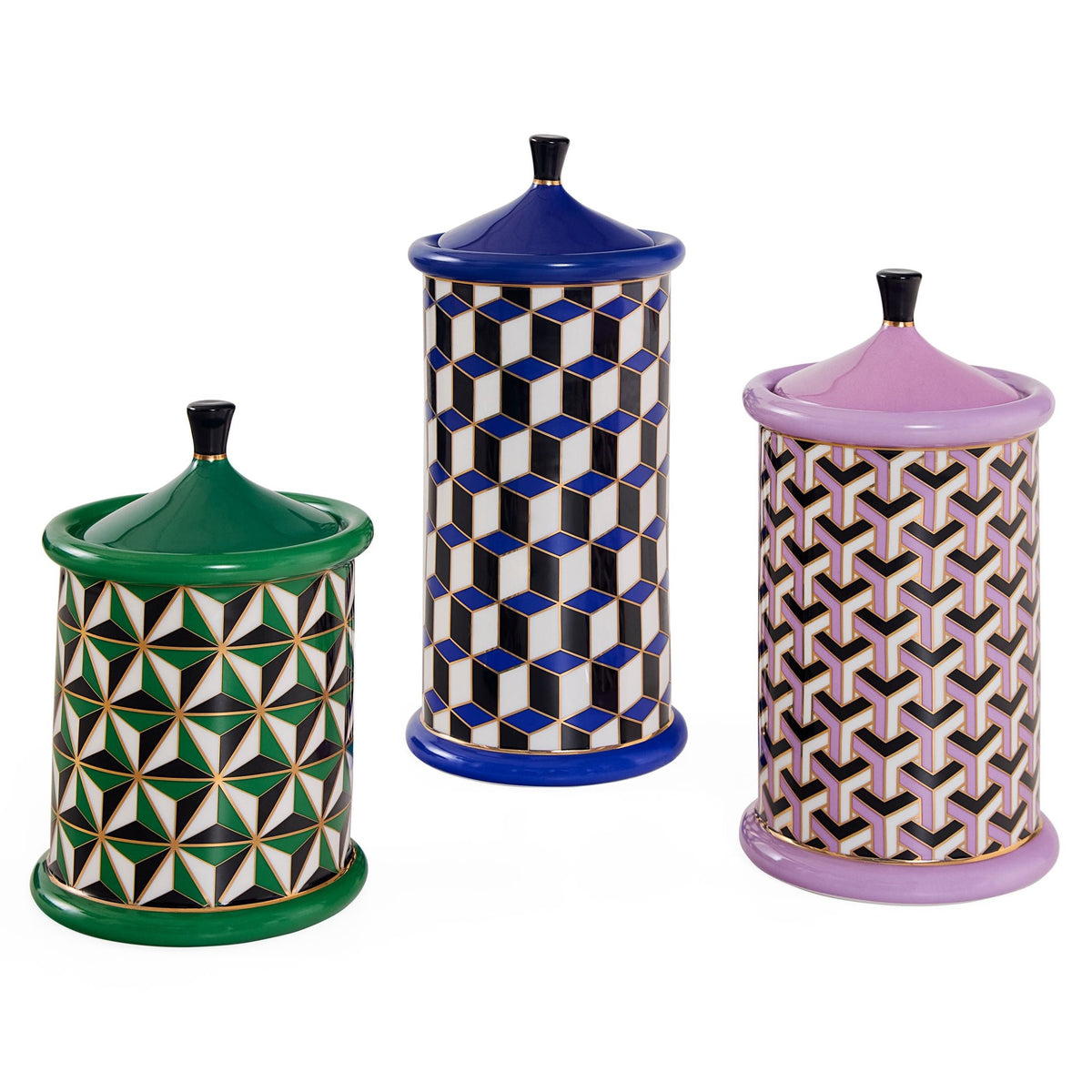 Jonathan Adler Versailles Small Canister, Green