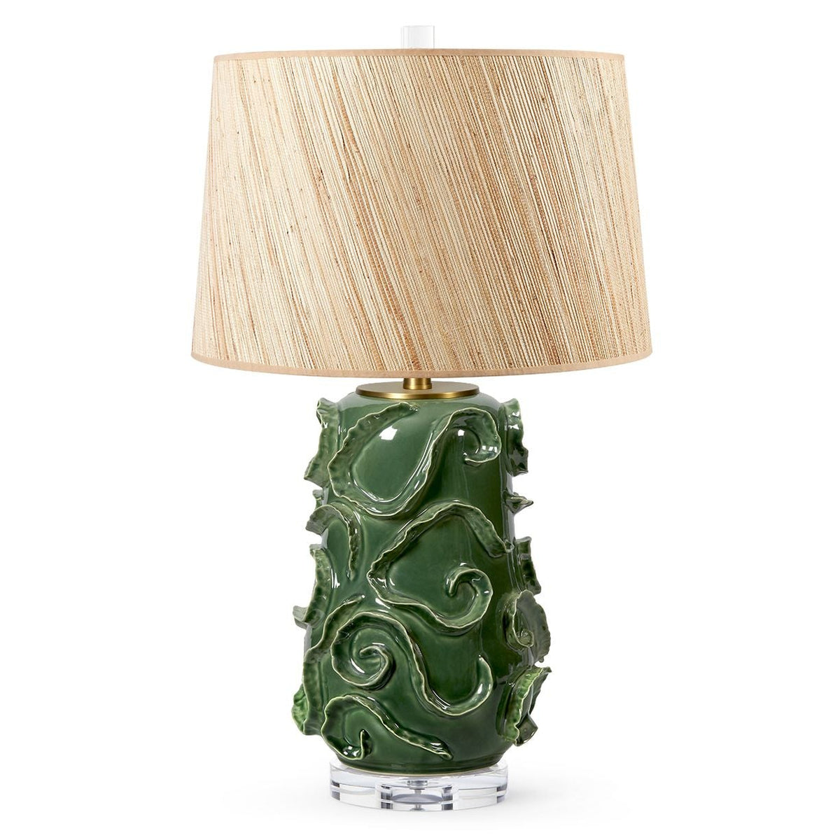 Villa and House Vinework Table Lamp with Shade 17-inch Papyrus, with Gold