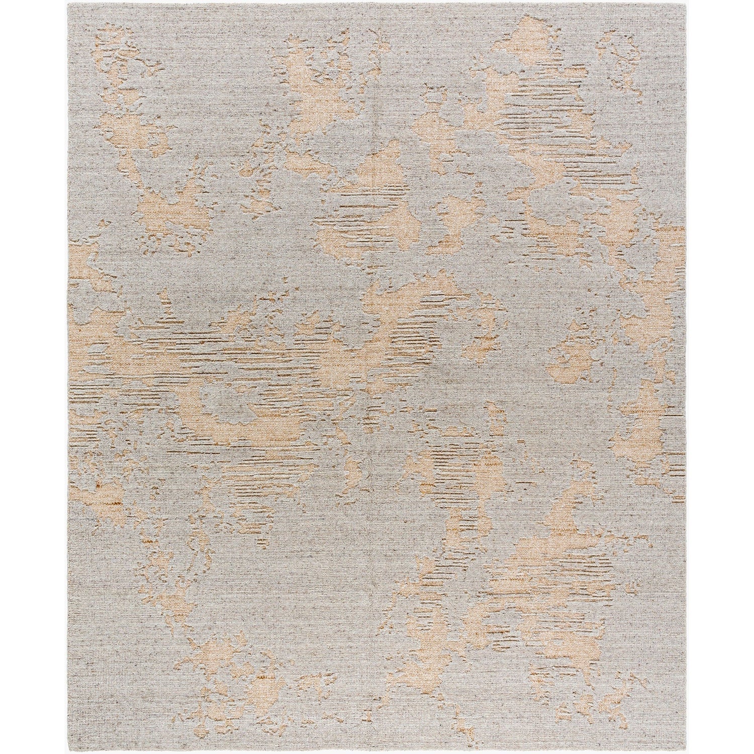 Surya Arbora AOB-2302 Hand Knotted Rug in wool and rayon, Pewter, Sandstone, Taupe
