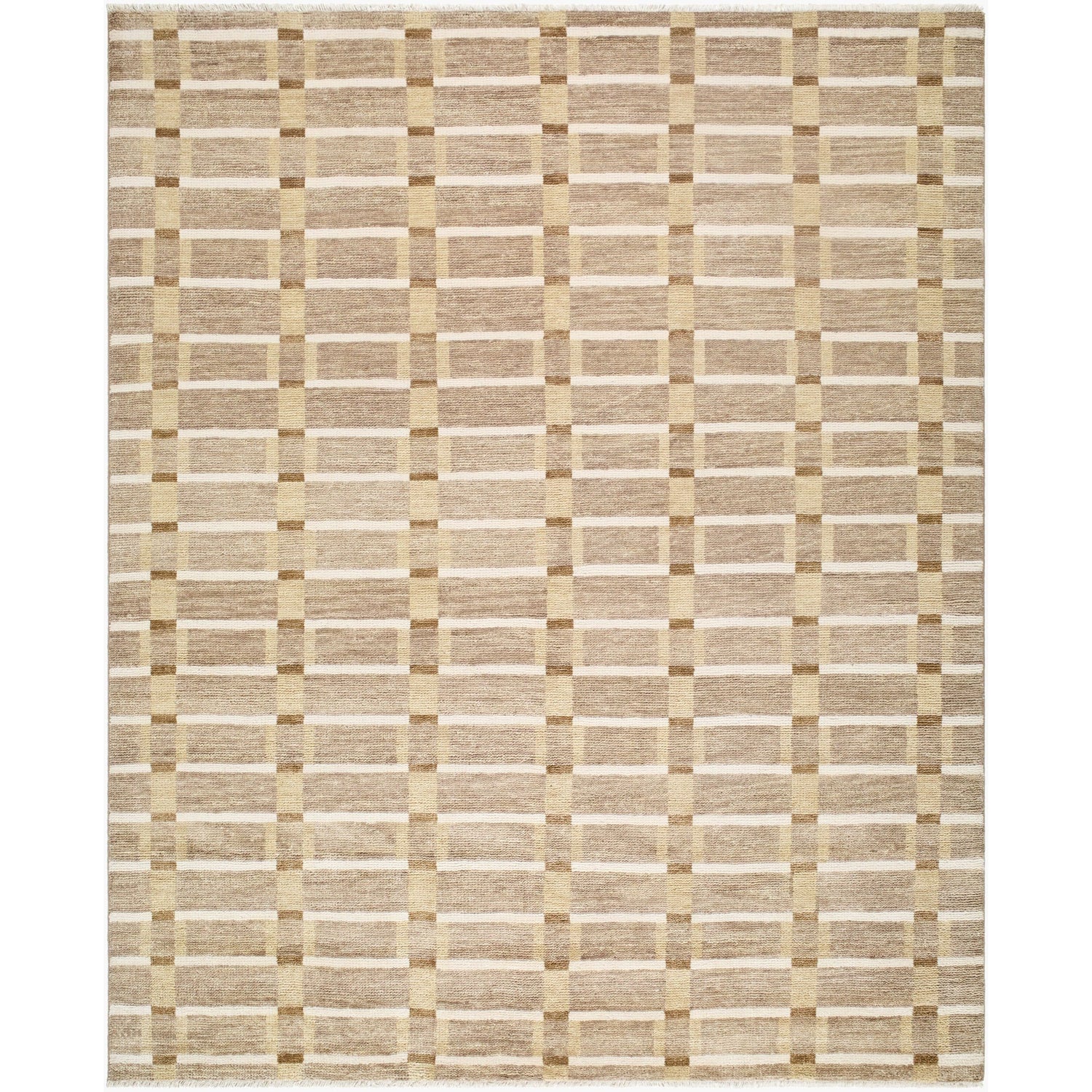 Surya Riviera RIV-2309 Hand Knotted Rug shown flat displaying its beige hand knotted design