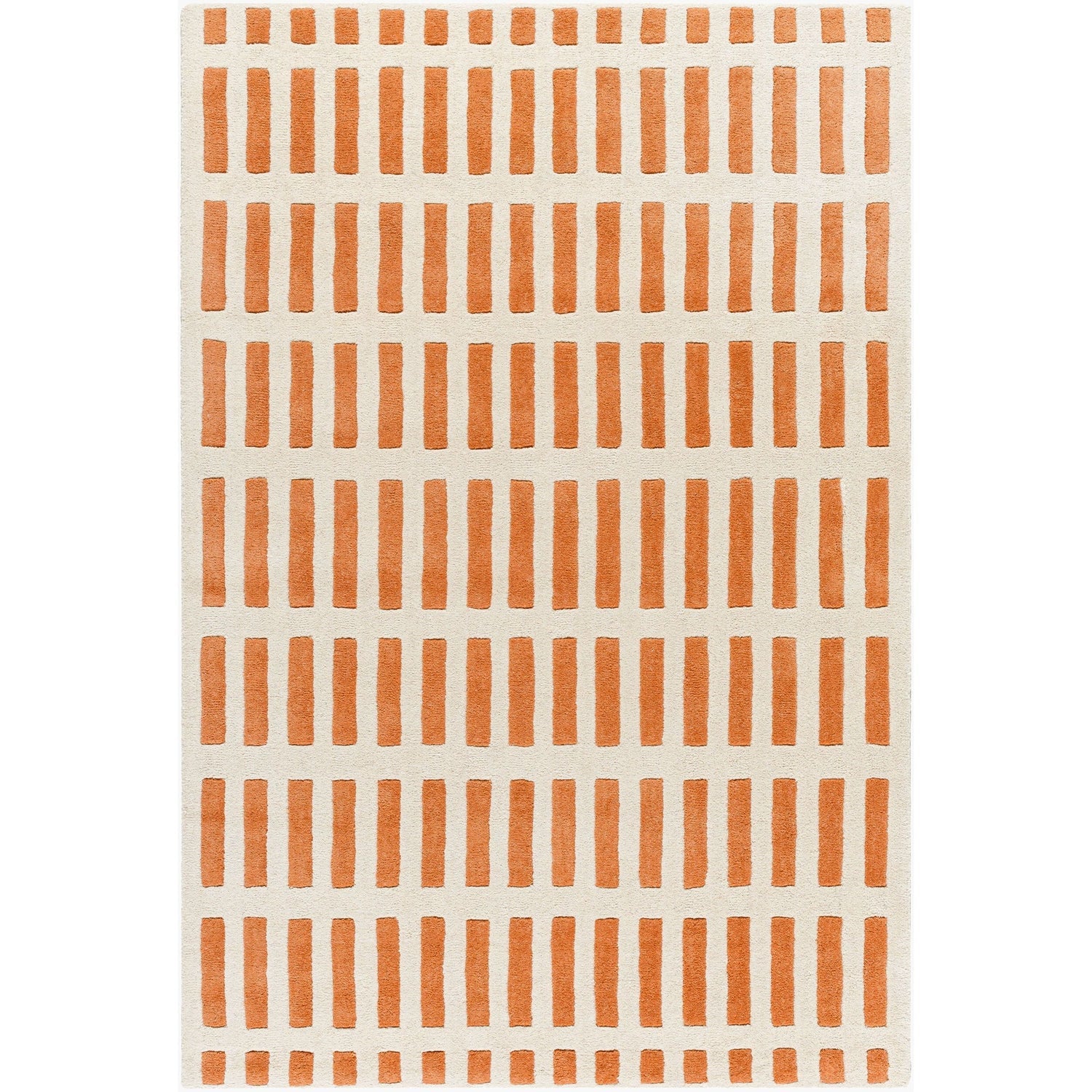 Jason Wu x Surya Jason Wu JSW-1000 Hand Tufted Rug shown flat displaying its terracotta hand tufted design