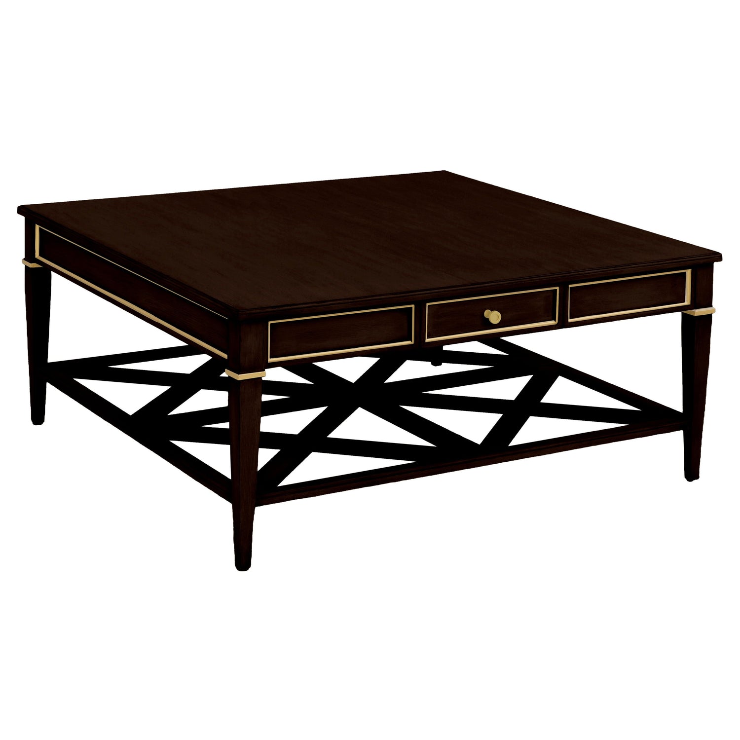 Fairfield Chair Matteo Linea Cafe Mocha Square One Drawer Cocktail Table in Cafe Mocha finish