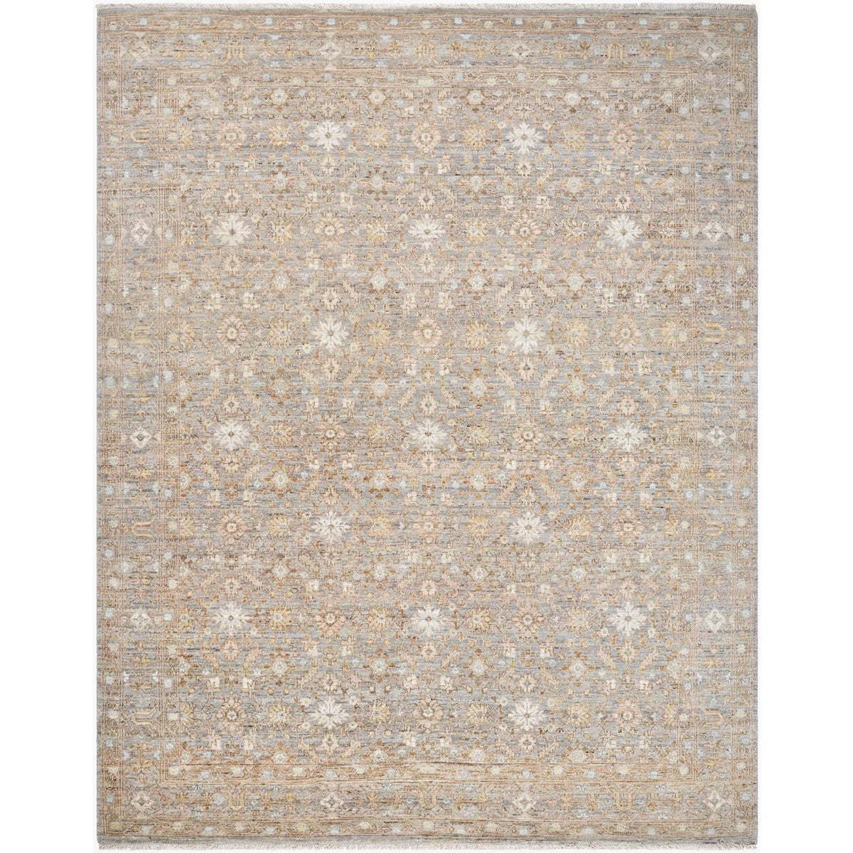 Surya Zeenat ZNT-2300 Hand Knotted Rug in taupe, sandstone and ivory