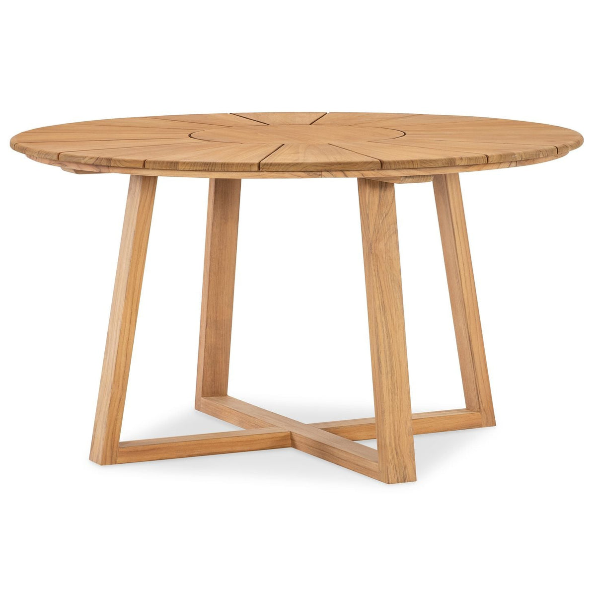 Margaritaville Harbor Outdoor Round Dining Table in Medium Wood, primary product view