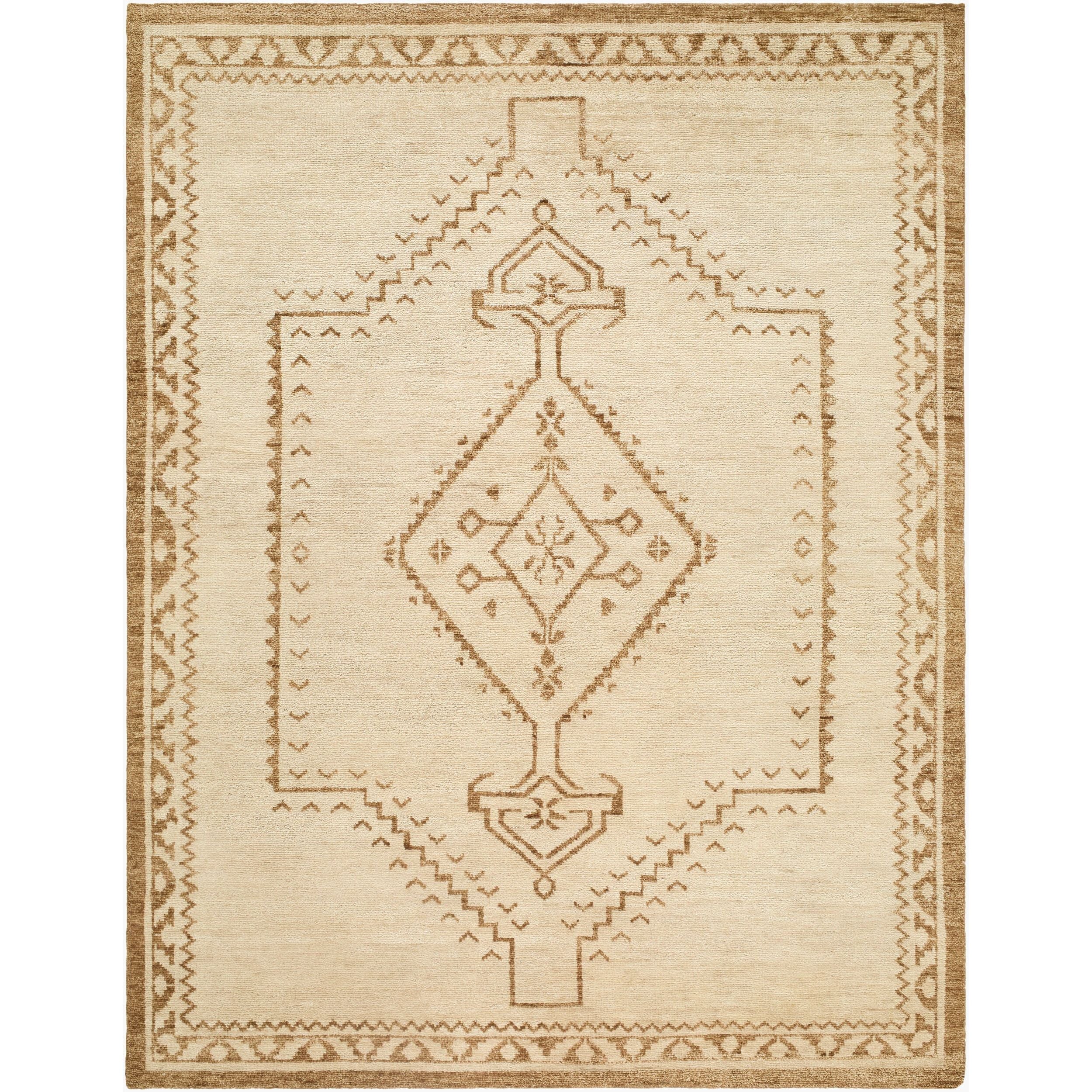 Surya Alara AAL-2307 Hand Knotted Rug in Ivory, Sandstone and Chestnut