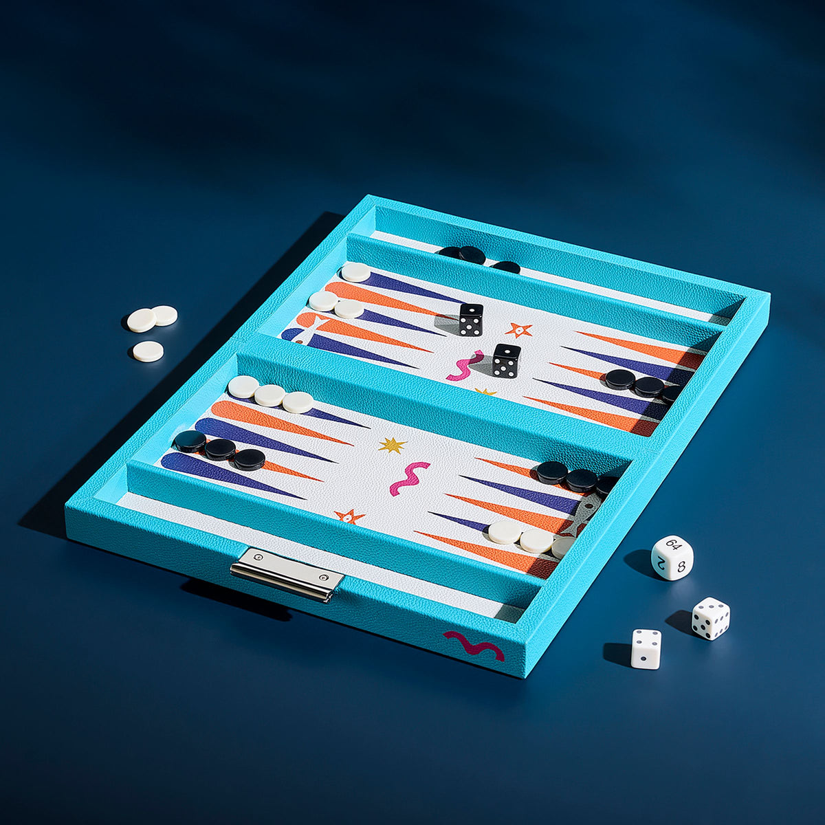 Jonathan Adler Playa Leather Backgammon Set