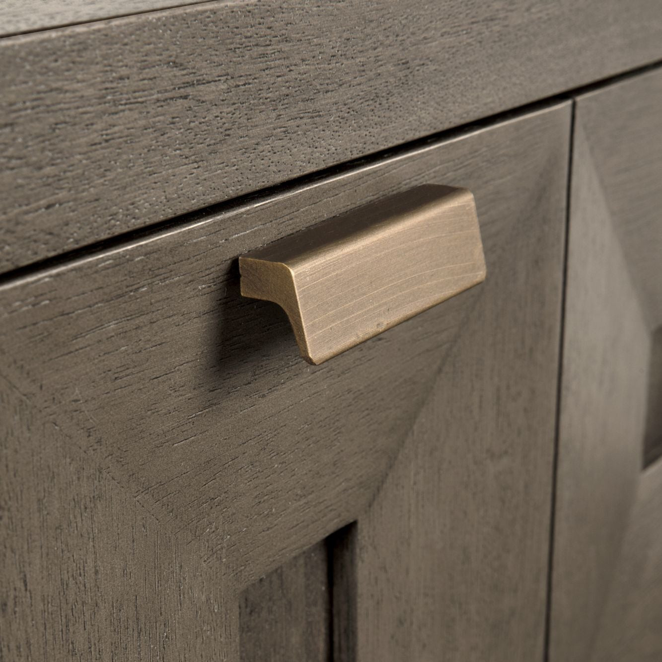 Noir Musashi Greige Walnut Small 2 Drawer Chest, crafted from walnut and veneer