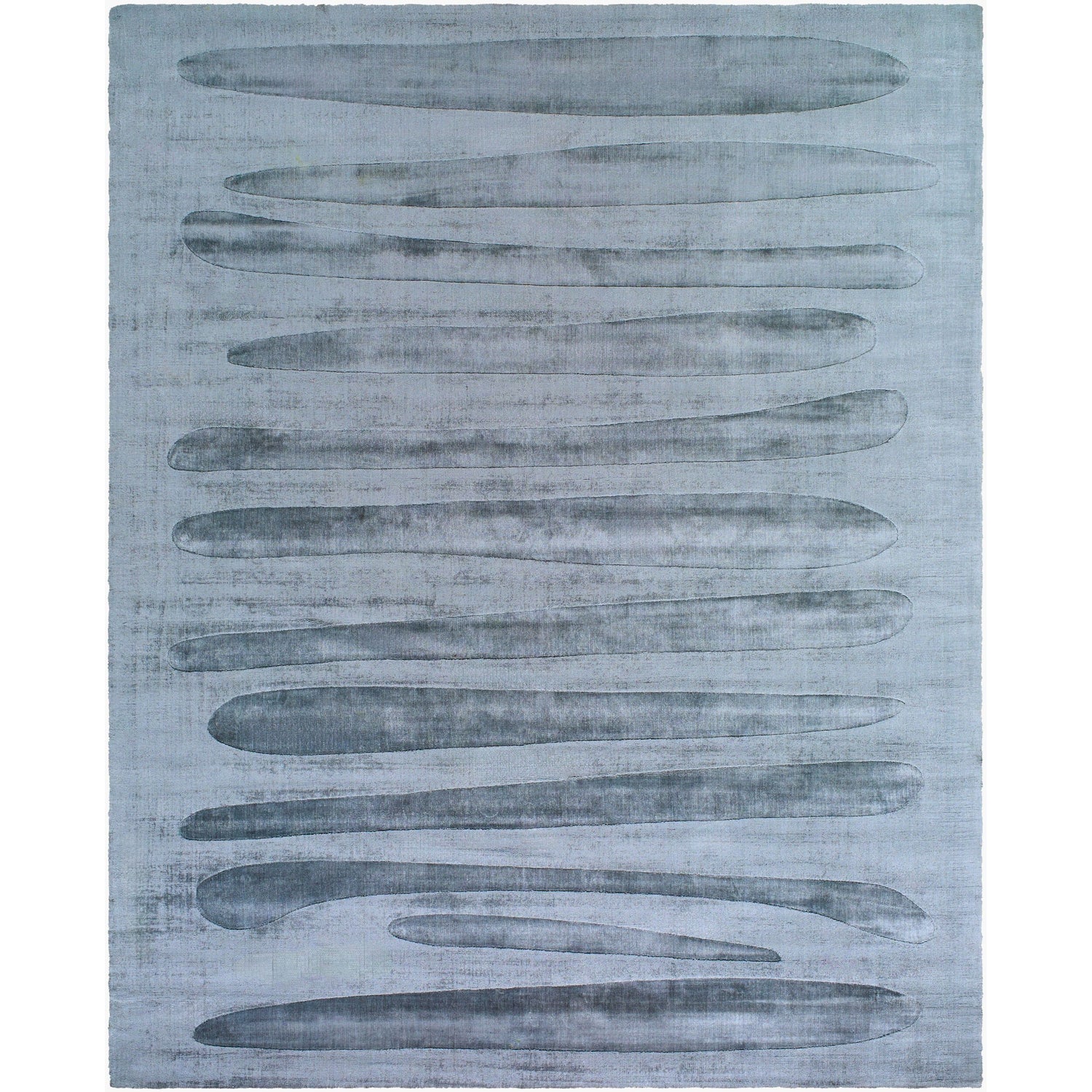 Surya Pier PIE-2302 Hand Loomed rug in Slate Gray, Charcoal, Steel Blue, close-up of the 0.45 in. pile texture