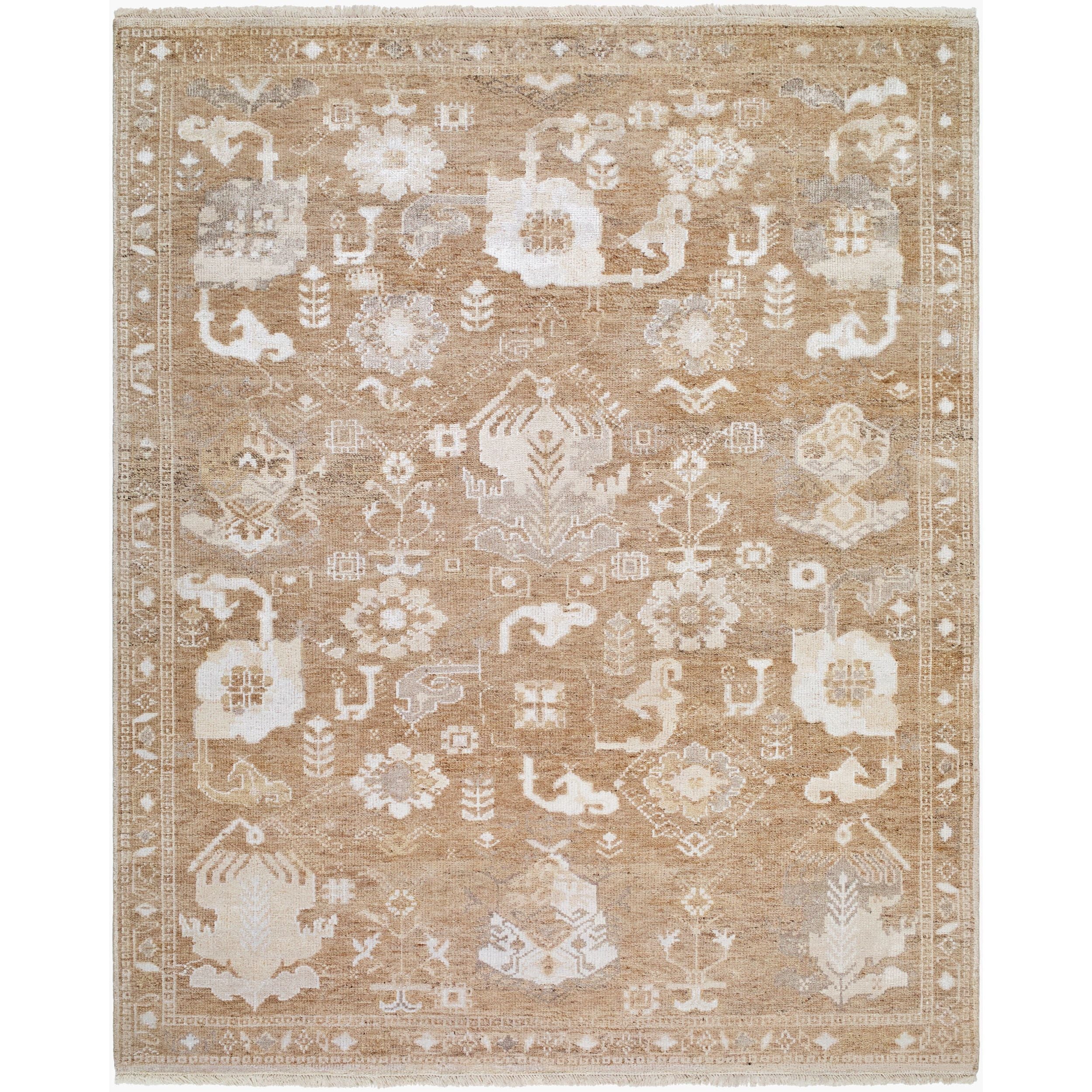 Surya Le Blanc Hand Knotted Rug in ivory, sandstone and beige