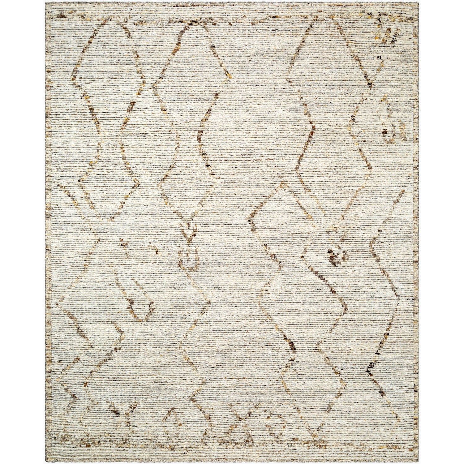 Surya Khyber KHY-2308 Hand Knotted Rug in ivory, taupe, sand and charcoal