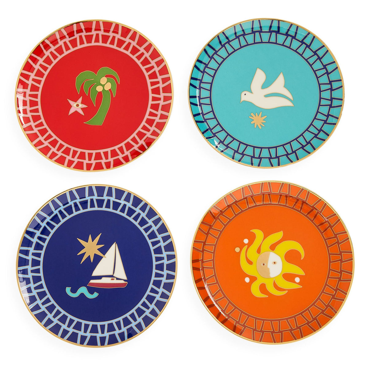 Jonathan Adler Playa Small Plate Set