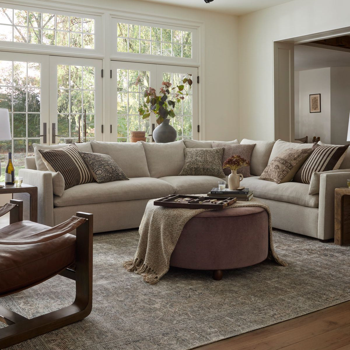 Loloi Margot Lagoon / Taupe Power Loomed Rug