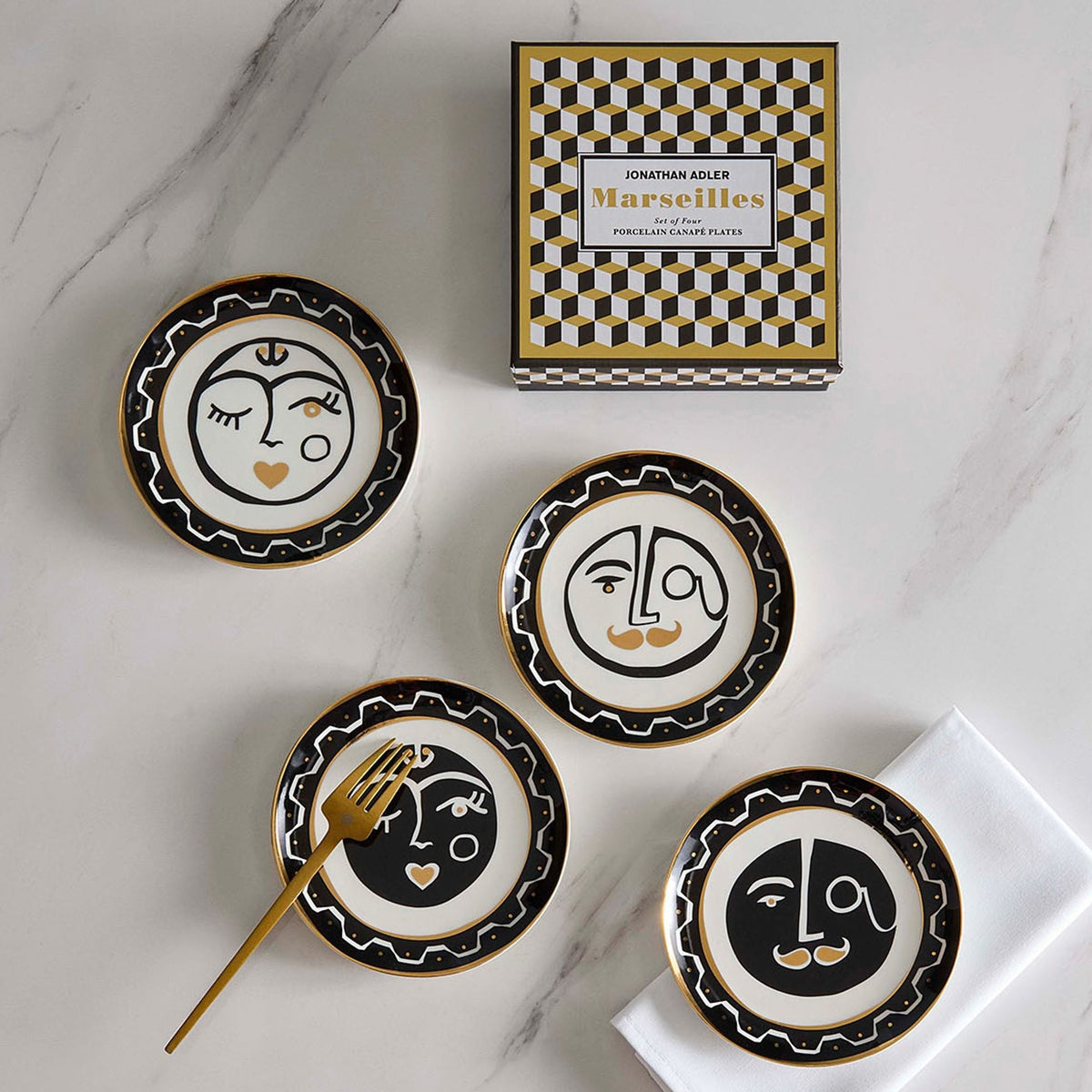Jonathan Adler Marseilles Small Plate Set