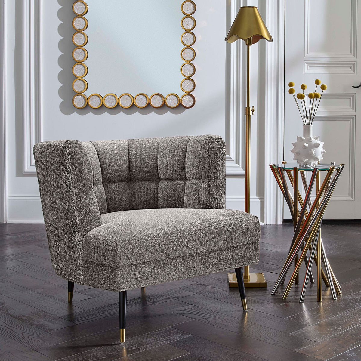 Jonathan Adler Draper Club Chair, Monte Silver