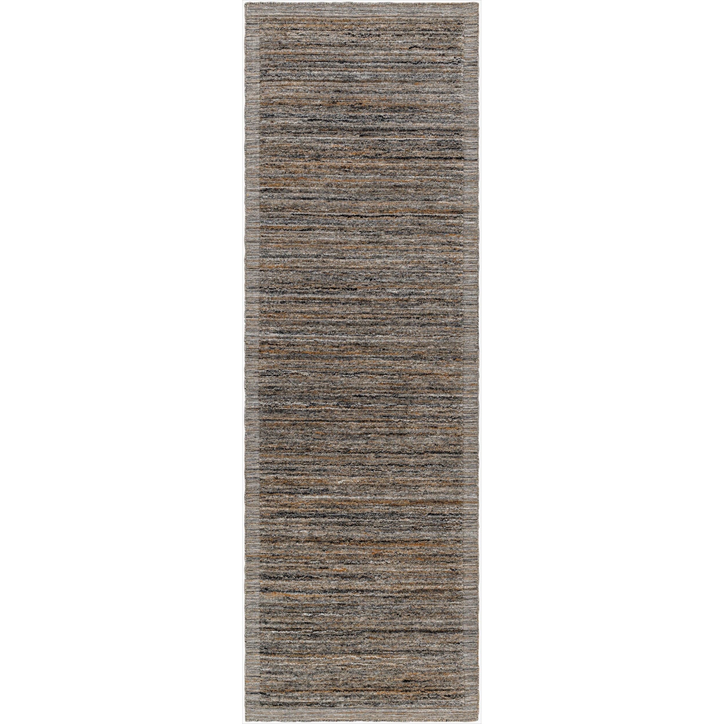 Surya Yasmin YMN-2302 Hand Knotted Rug in dark brown, gray and black