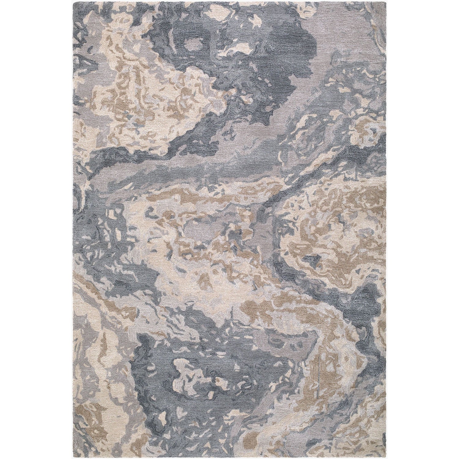 Surya Kavita KVT-2330 Hand Tufted Rug in slate gray, sandstone and ivory
