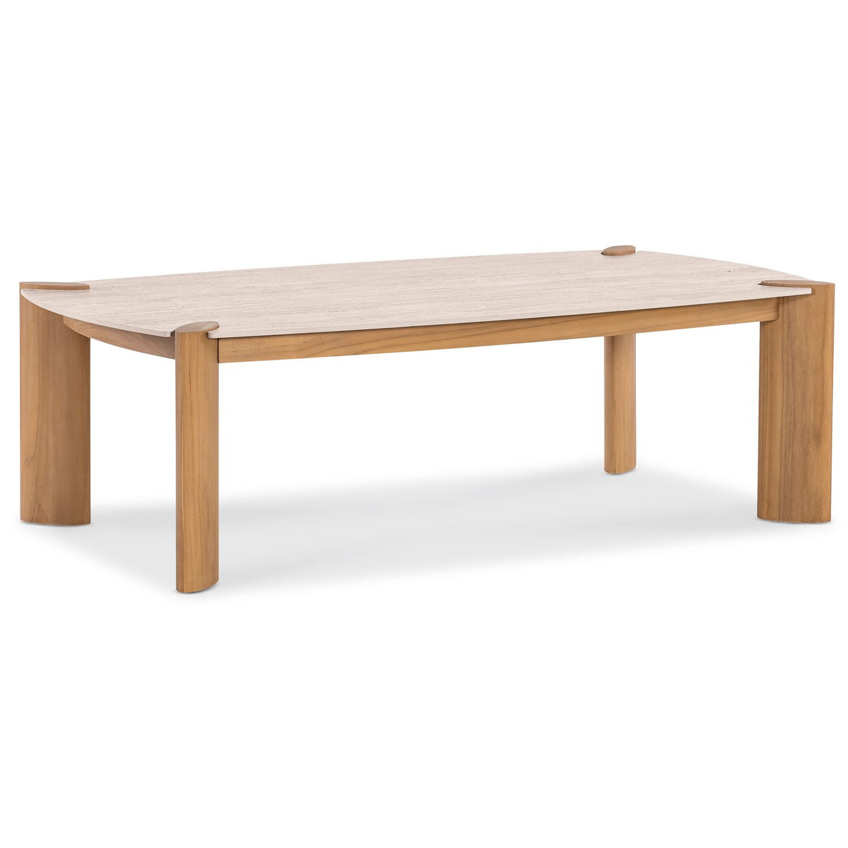 Margaritaville Somerset Outdoor Coffee Table in Medium Wood, primary product view