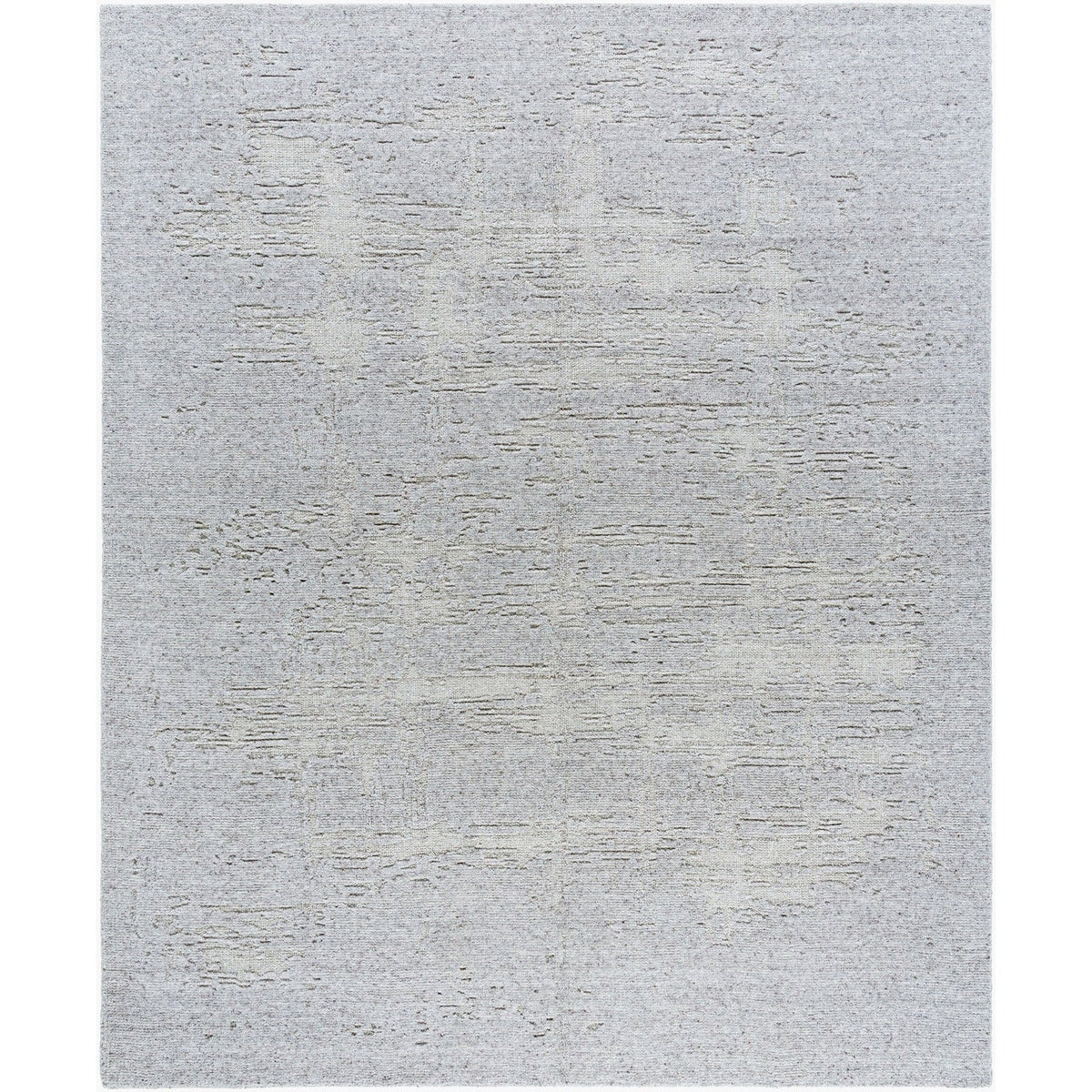 Surya Arbora AOB-2303 Hand Knotted Rug in wool and rayon, Silver, Ash, Dove Gray