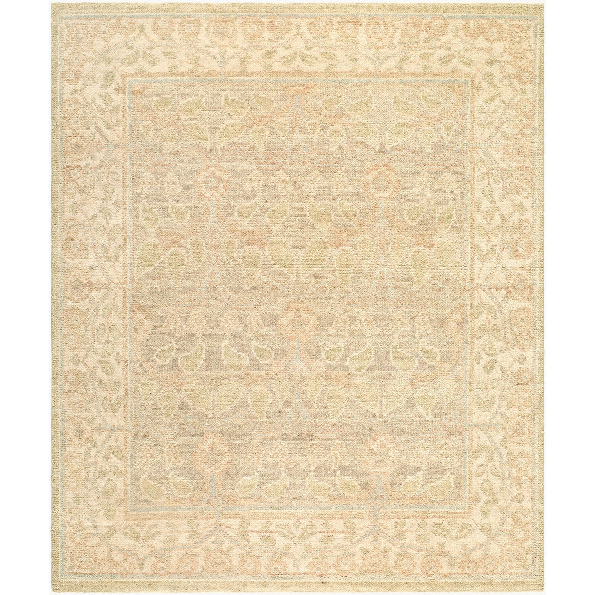 Surya Picasso PCS-2300 Hand Knotted area rug in 100% Wool, shown in Beige, Sage, Peach