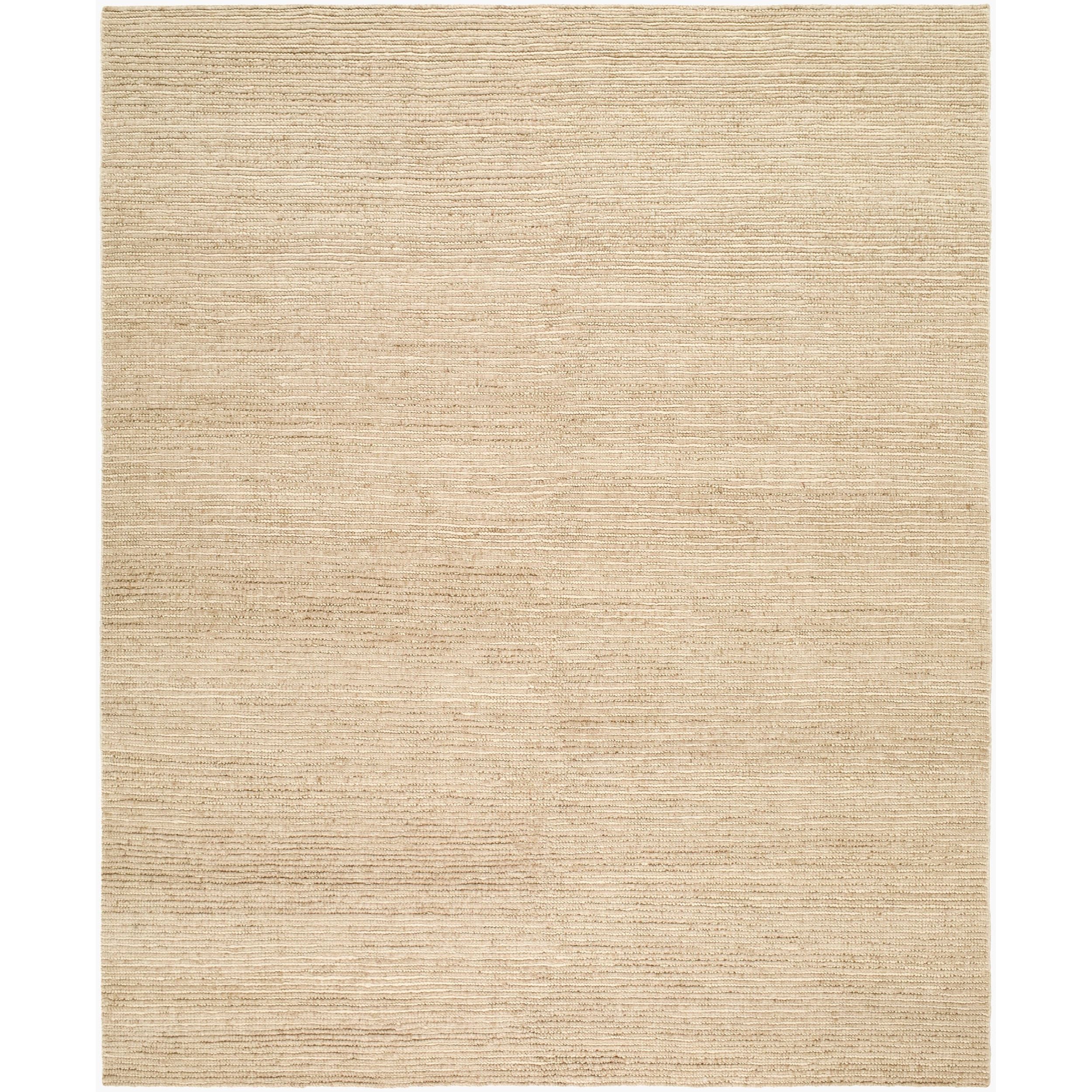 Surya Japandi Hand Woven Rug shown flat displaying its beige hand woven design